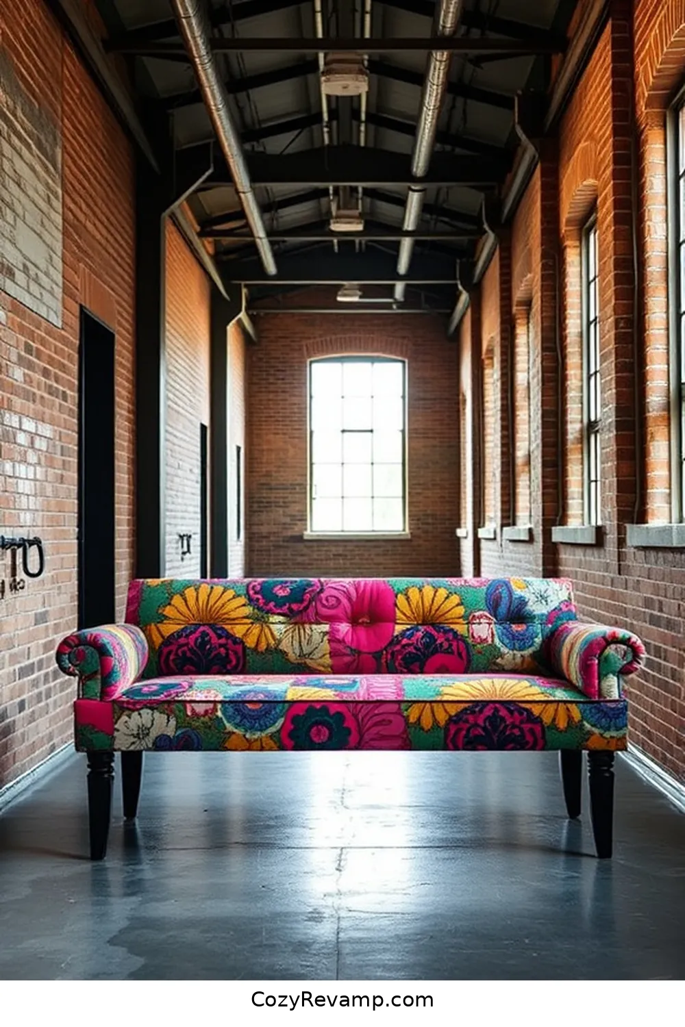 Upholstered Benches for Waiting Areas for 16 Creative Ways to Use Upcycled Fabric Material in Industrial Hallways