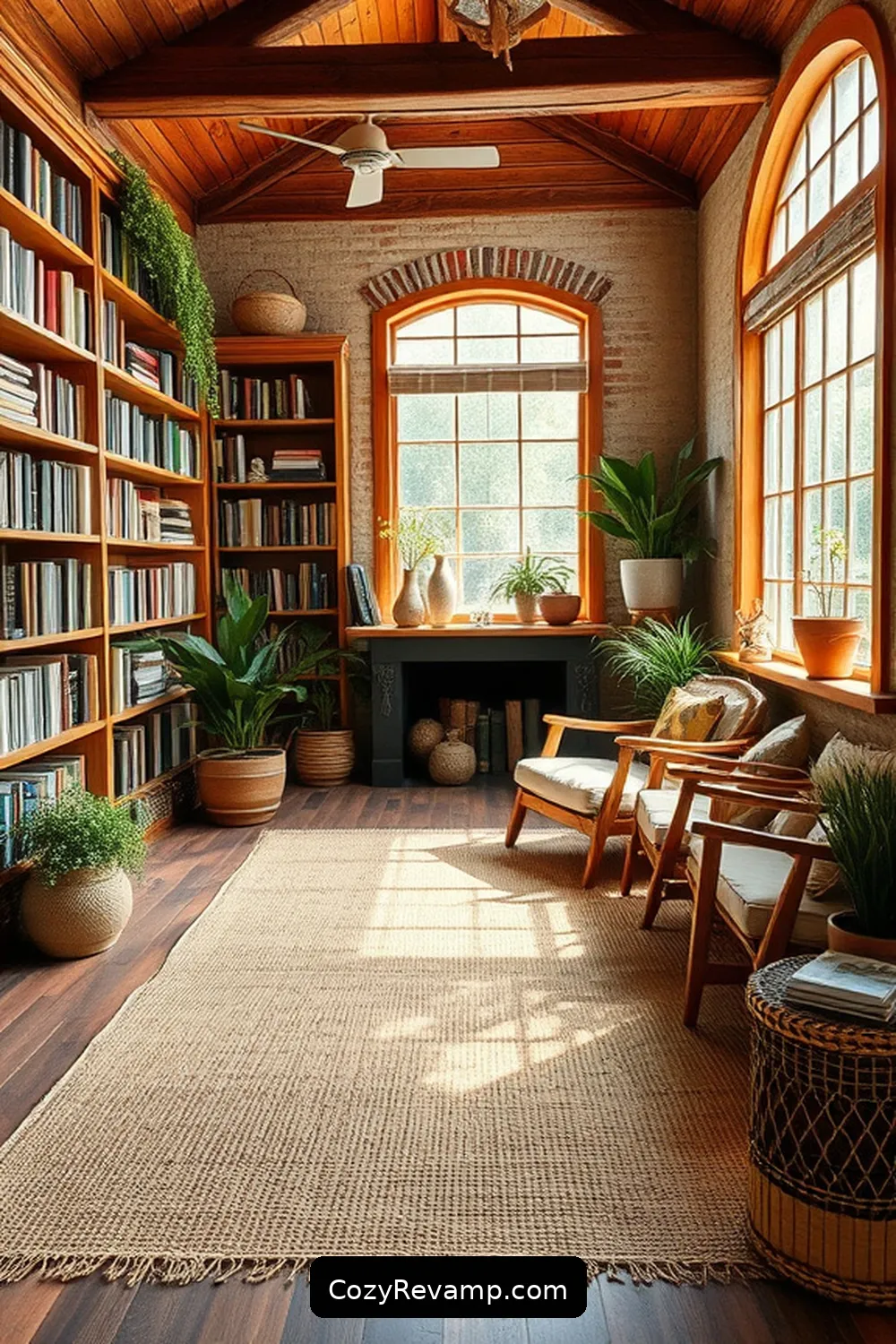 16 Essential Elements for a Rustic Library Using Natural Fibers 3 Jute Area Rugs for 16 Essential Elements for a Rustic Library Using Natural Fibers