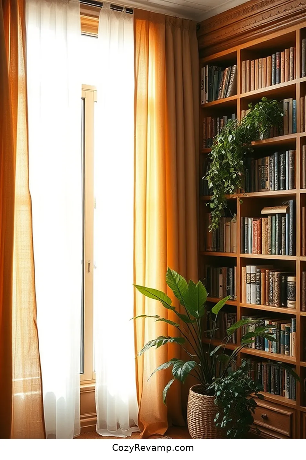 16 Essential Elements for a Rustic Library Using Natural Fibers 11 Natural Fiber Curtains for 16 Essential Elements for a Rustic Library Using Natural Fibers