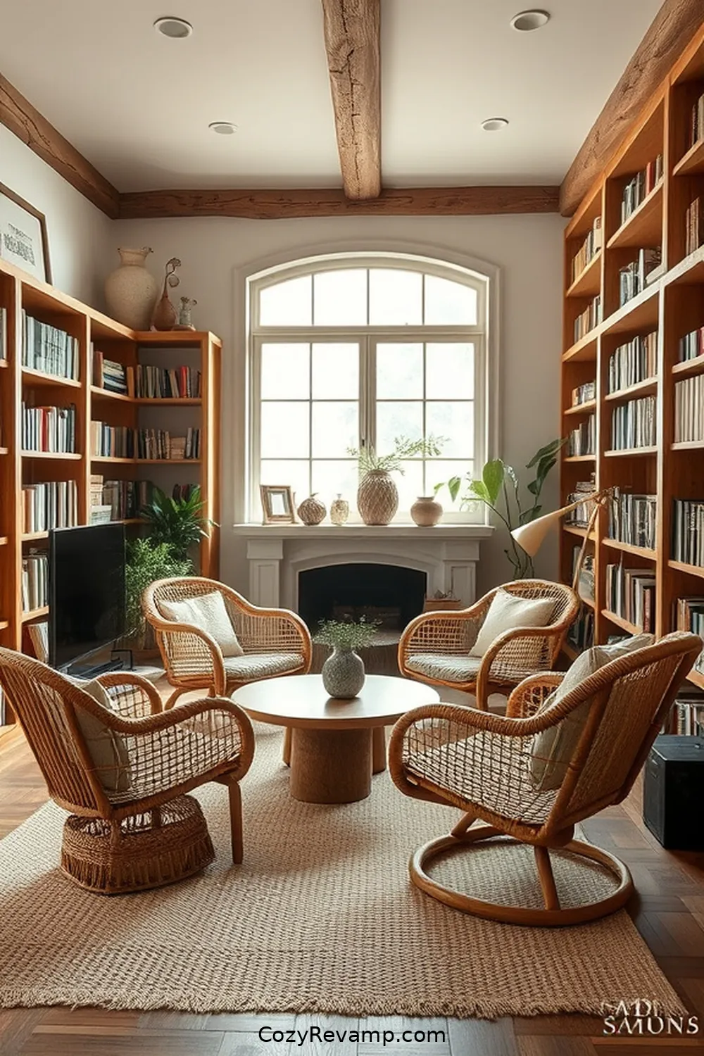16 Essential Elements for a Rustic Library Using Natural Fibers 10 Rattan Accents for 16 Essential Elements for a Rustic Library Using Natural Fibers