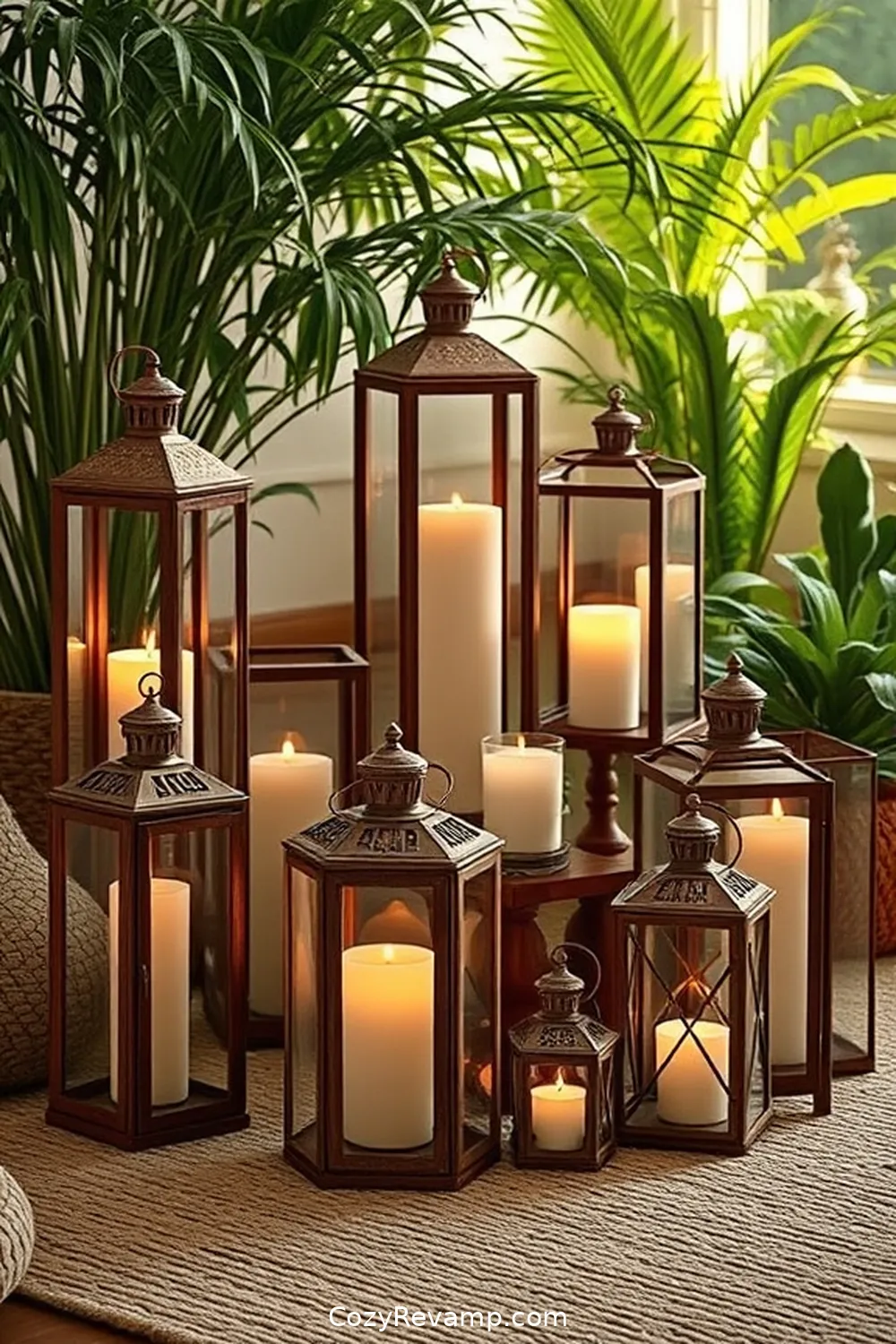 16 Essential Elements for a Rustic Outdoor Patio With Natural Fibers 8 Lanterns and Candle Holders for 16 Essential Elements for a Rustic Outdoor Patio With Natural Fibers