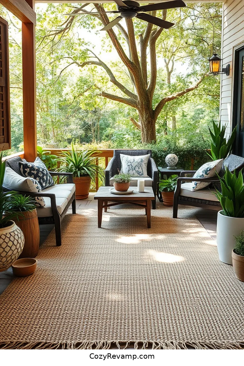 16 Essential Elements for a Rustic Outdoor Patio With Natural Fibers 3 Natural Fiber Rugs for 16 Essential Elements for a Rustic Outdoor Patio With Natural Fibers