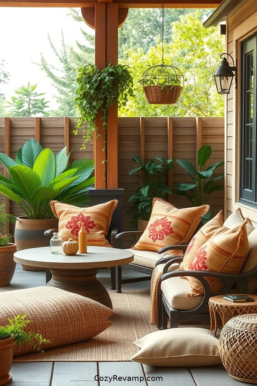 16 Essential Elements for a Rustic Outdoor Patio With Natural Fibers 9 Outdoor Cushions for 16 Essential Elements for a Rustic Outdoor Patio With Natural Fibers