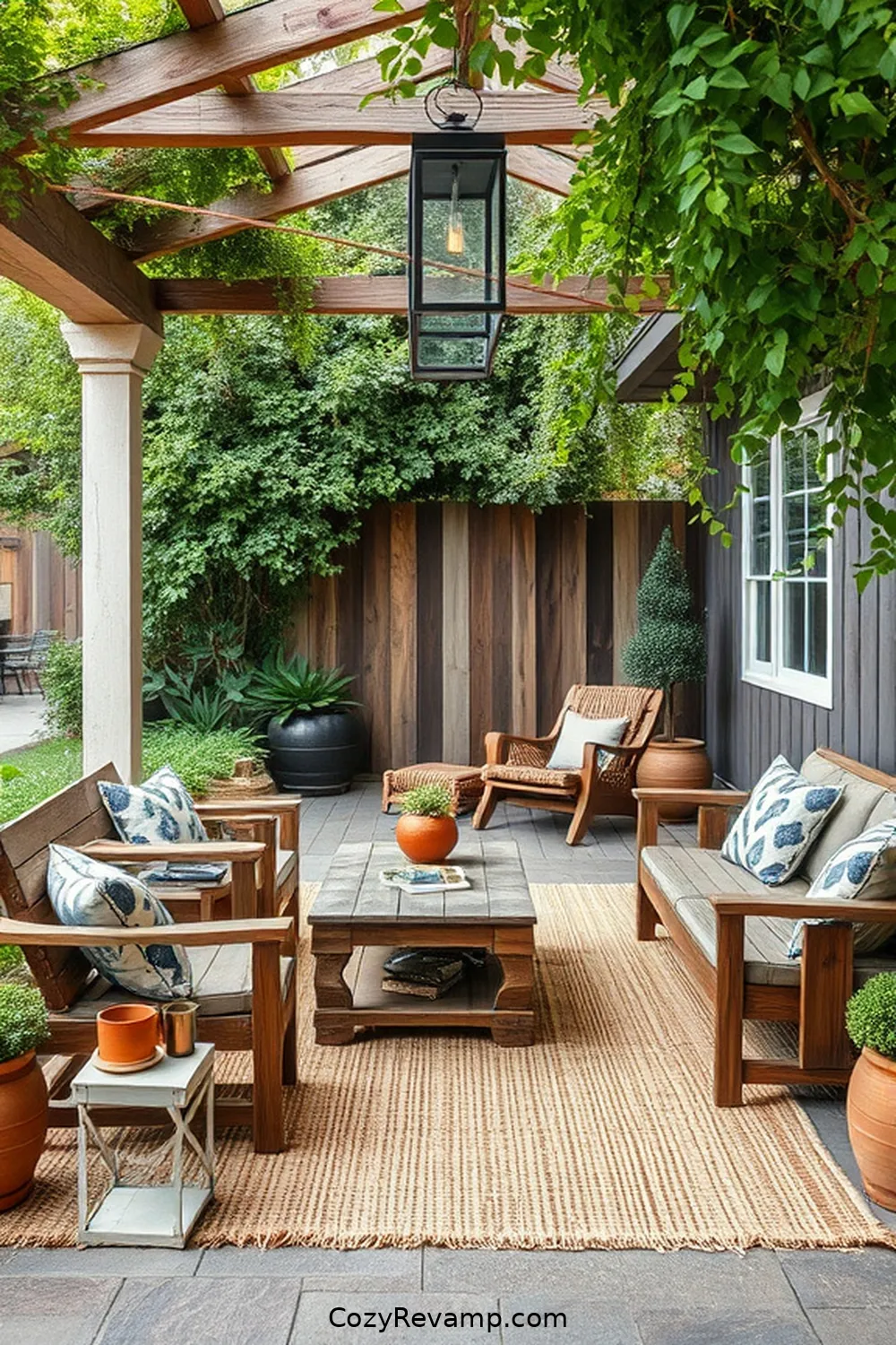16 Essential Elements for a Rustic Outdoor Patio With Natural Fibers 10 Reclaimed Wood Features for 16 Essential Elements for a Rustic Outdoor Patio With Natural Fibers
