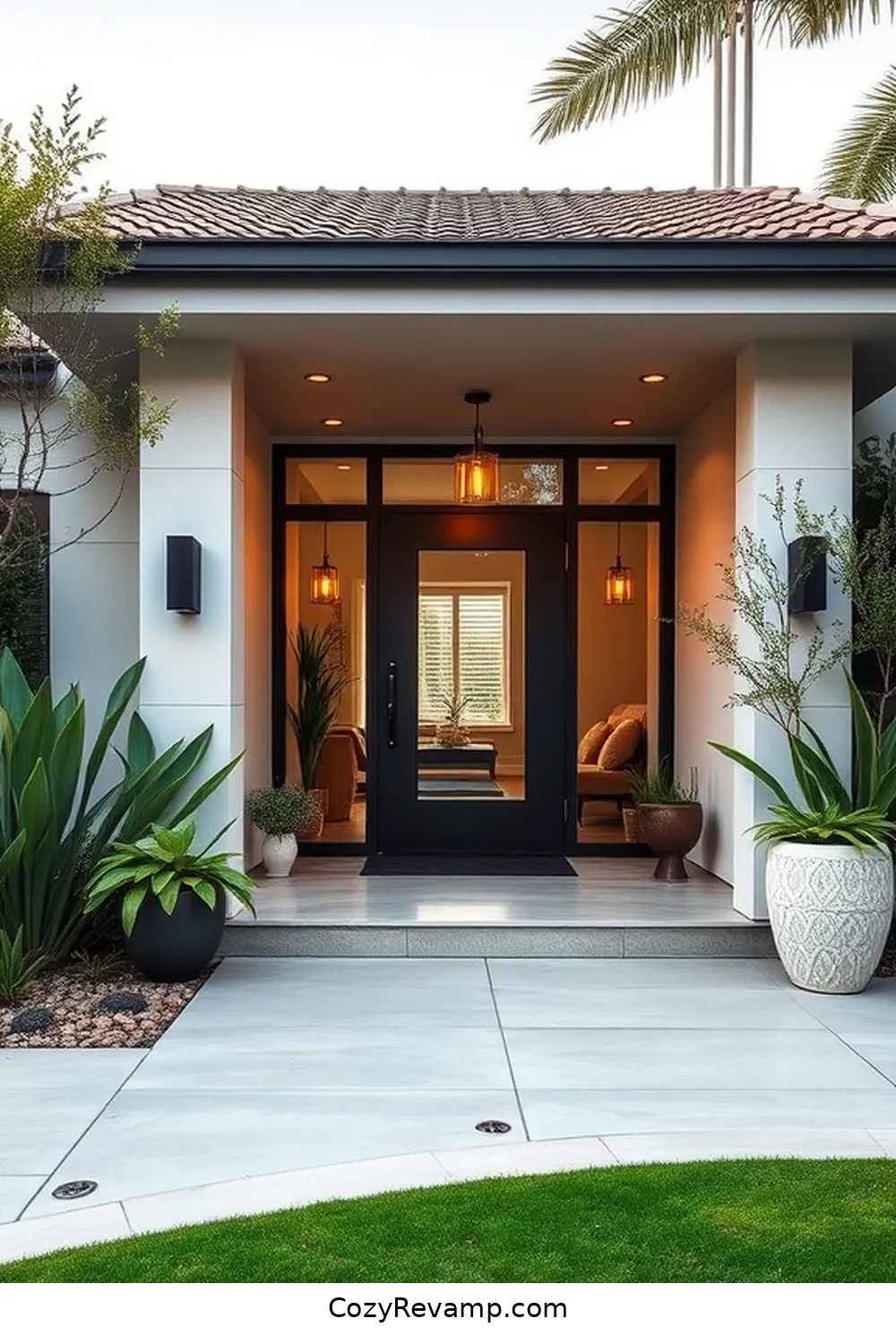 16 Essential Materials for Mid-Century Modern Entryways With Solar-Powered Lights 3 Concrete for 16 Essential Materials for Mid-Century Modern Entryways With Solar-Powered Lights