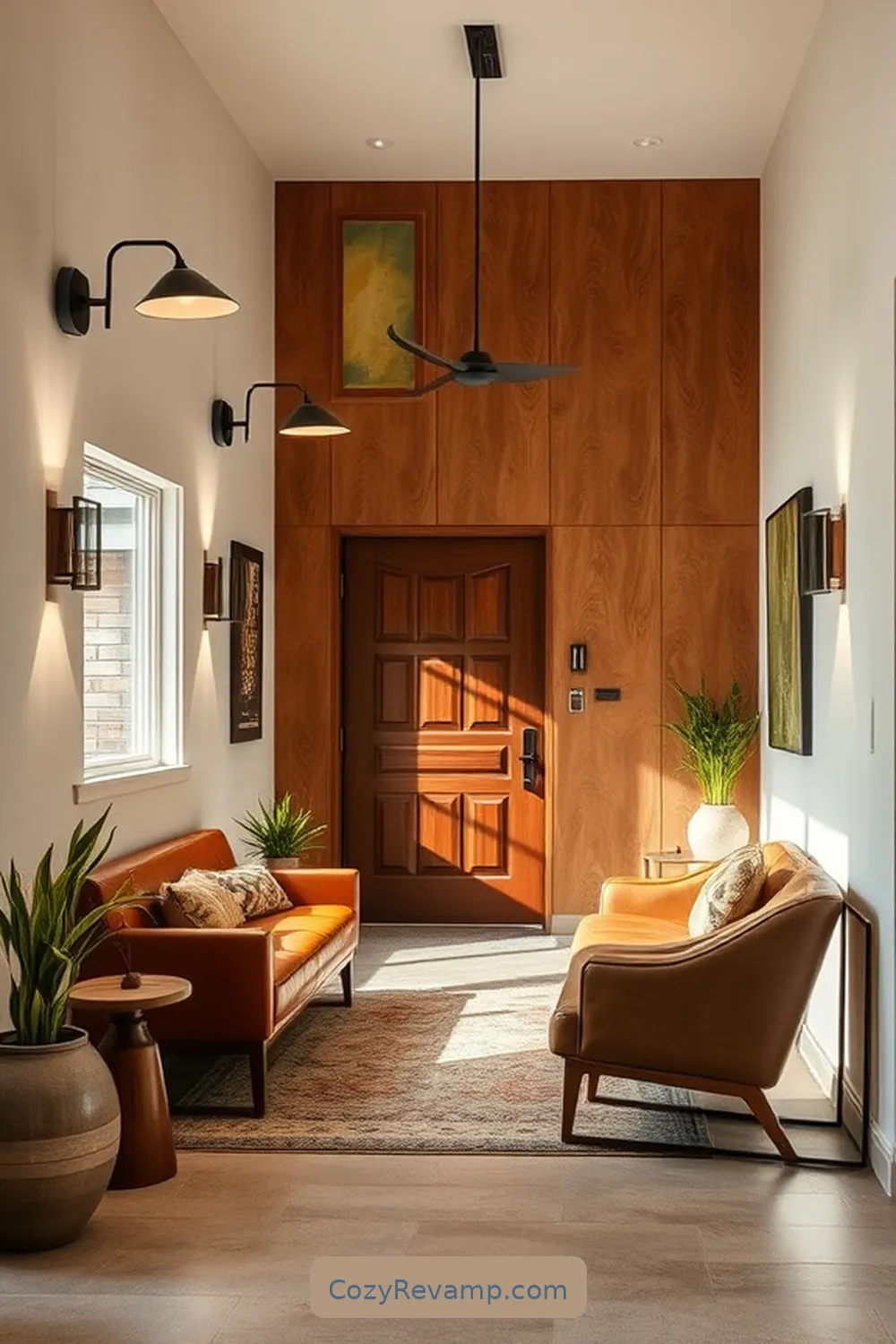 16 Essential Materials for Mid-Century Modern Entryways With Solar-Powered Lights 7 Leather for 16 Essential Materials for Mid-Century Modern Entryways With Solar-Powered Lights
