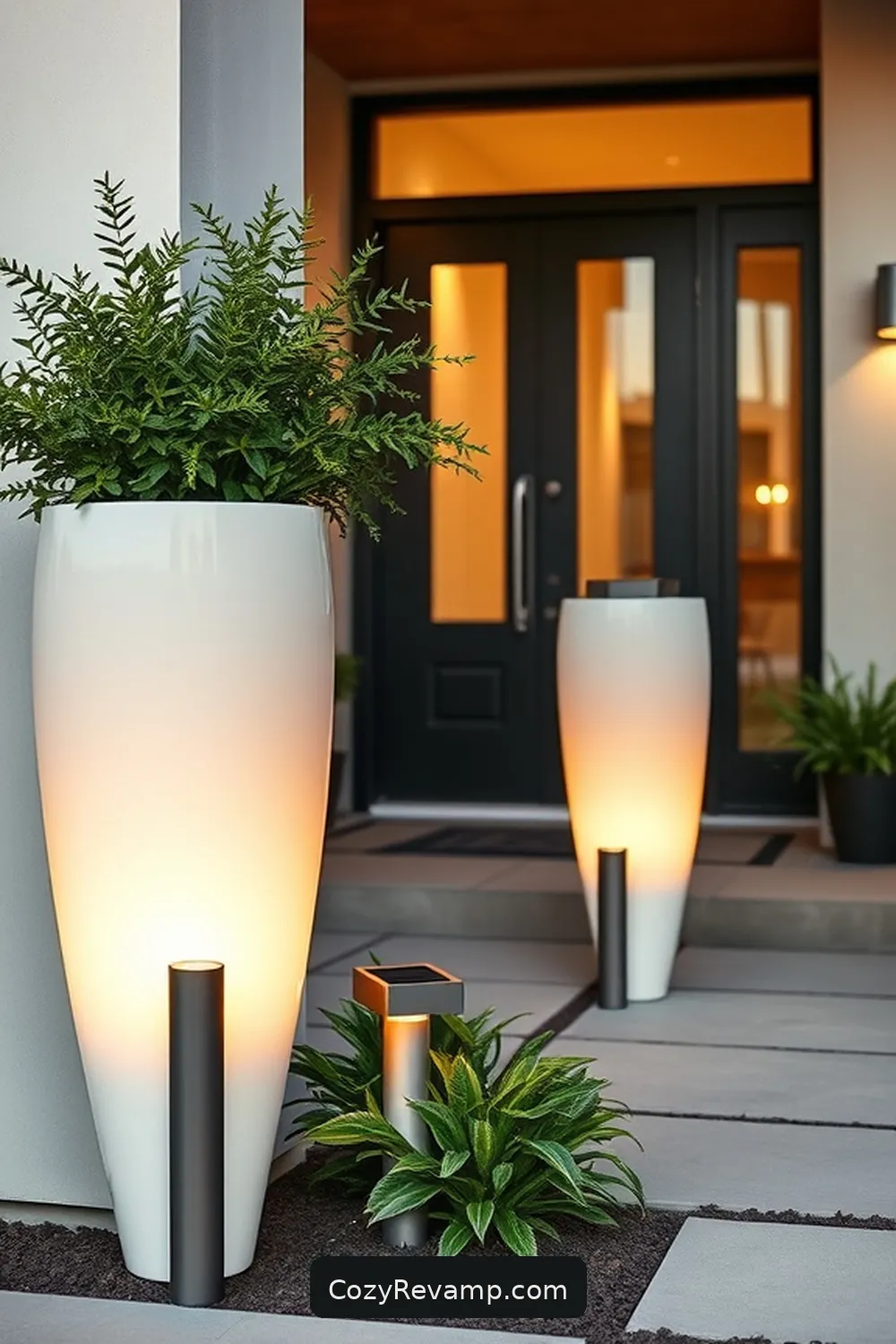 16 Essential Materials for Mid-Century Modern Entryways With Solar-Powered Lights 17 Planters for 16 Essential Materials for Mid-Century Modern Entryways With Solar-Powered Lights