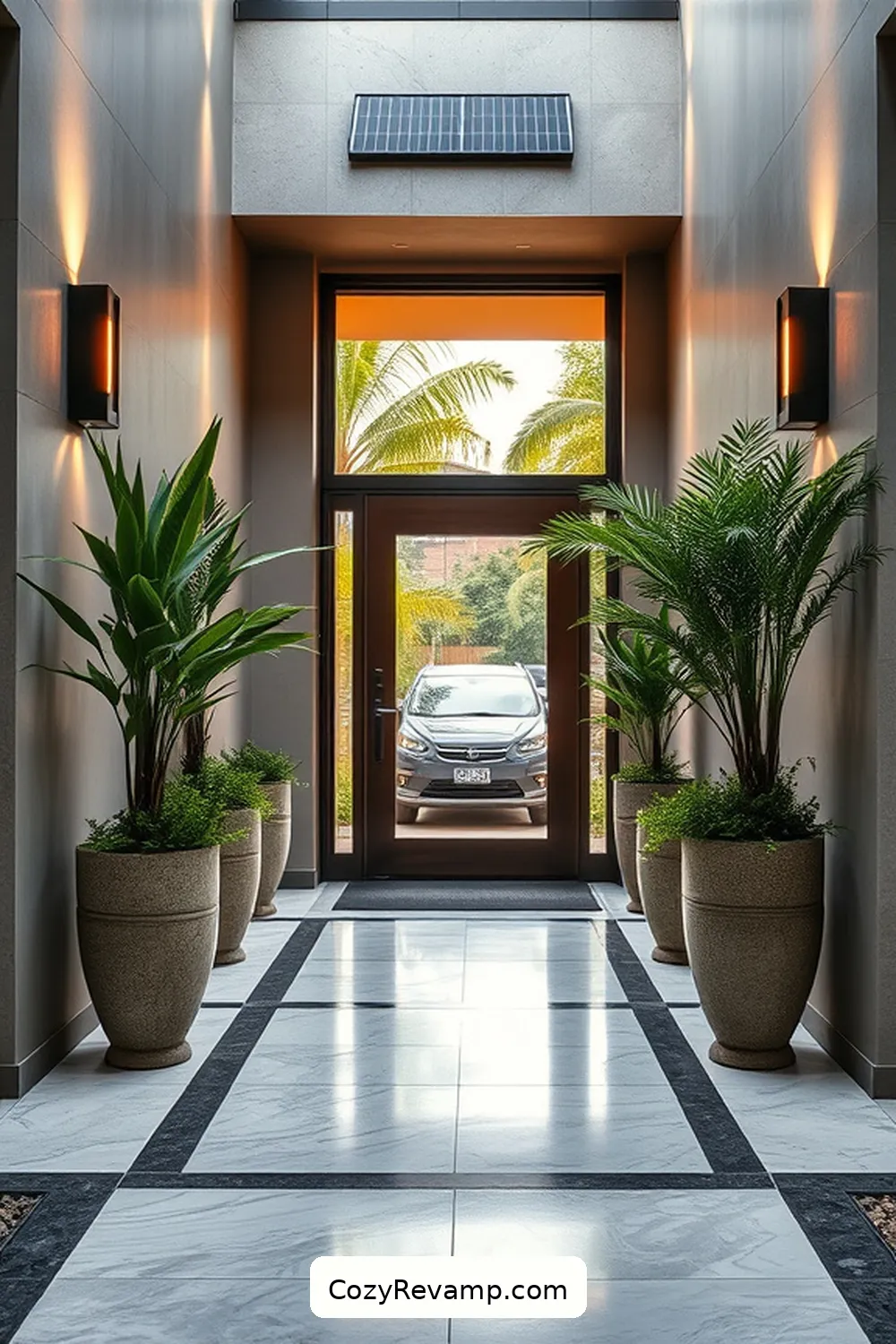 16 Essential Materials for Mid-Century Modern Entryways With Solar-Powered Lights 6 Stone for 16 Essential Materials for Mid-Century Modern Entryways With Solar-Powered Lights