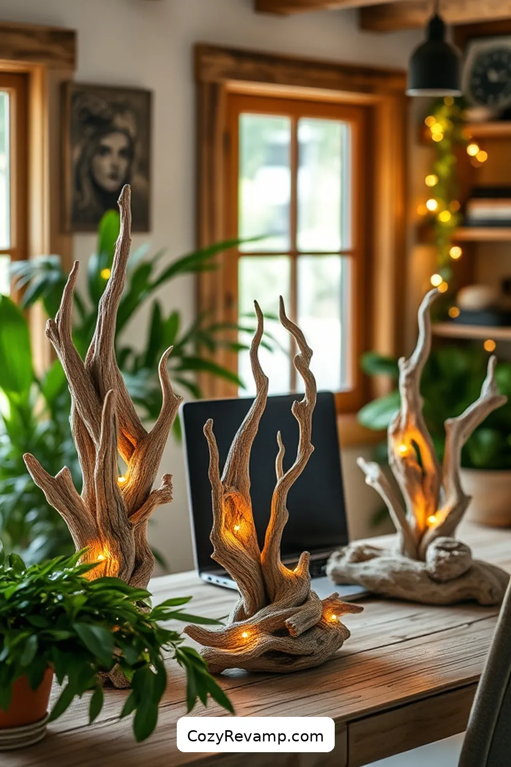 16 Essential Materials for Rustic Home Office Solar-Powered Lights 15 Driftwood Decorations for 16 Essential Materials for Rustic Home Office Solar-Powered Lights