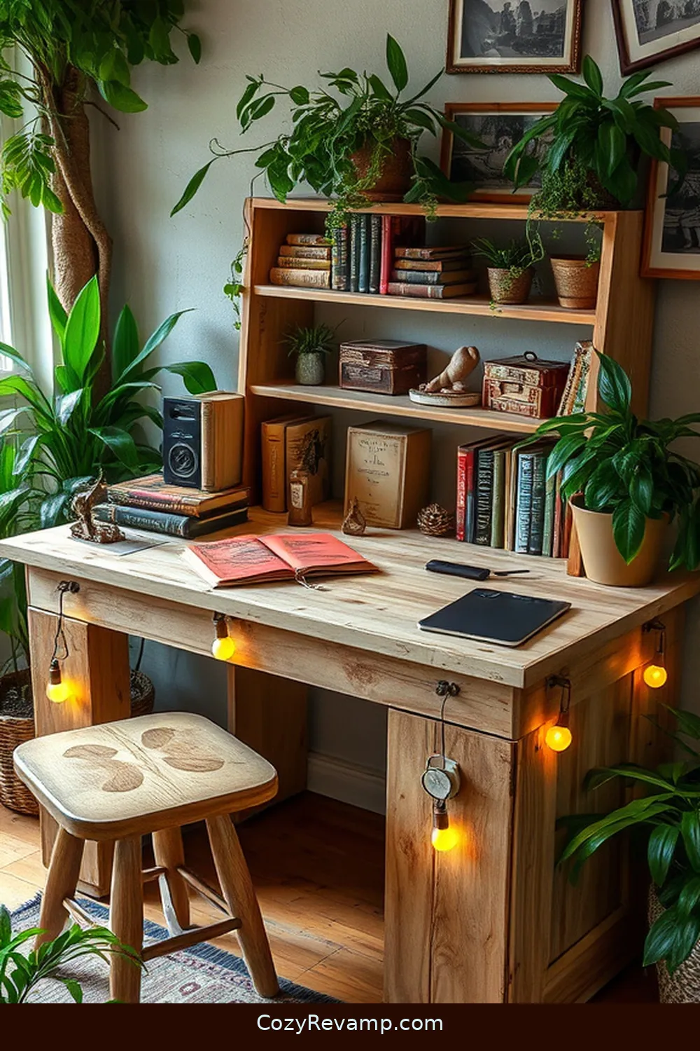 16 Essential Materials for Rustic Home Office Solar-Powered Lights 11 Upcycled Furniture for 16 Essential Materials for Rustic Home Office Solar-Powered Lights