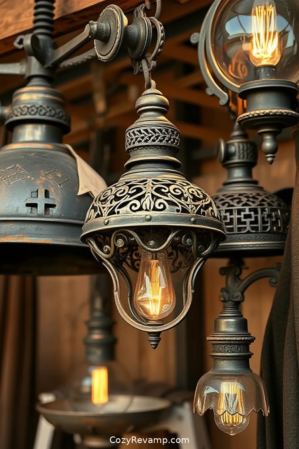 16 Essential Materials for Rustic Home Office Solar-Powered Lights 3 Vintage Metal Fixtures for 16 Essential Materials for Rustic Home Office Solar-Powered Lights