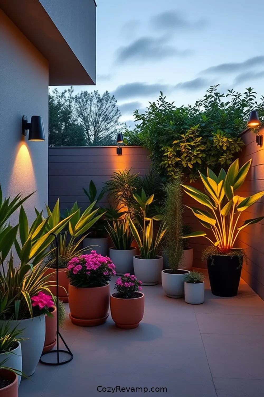 16 Essential Materials for a Minimalist Outdoor Patio With Solar-Powered Lights 6 Potted Plants and Greenery for 16 Essential Materials for a Minimalist Outdoor Patio With Solar-Powered Lights