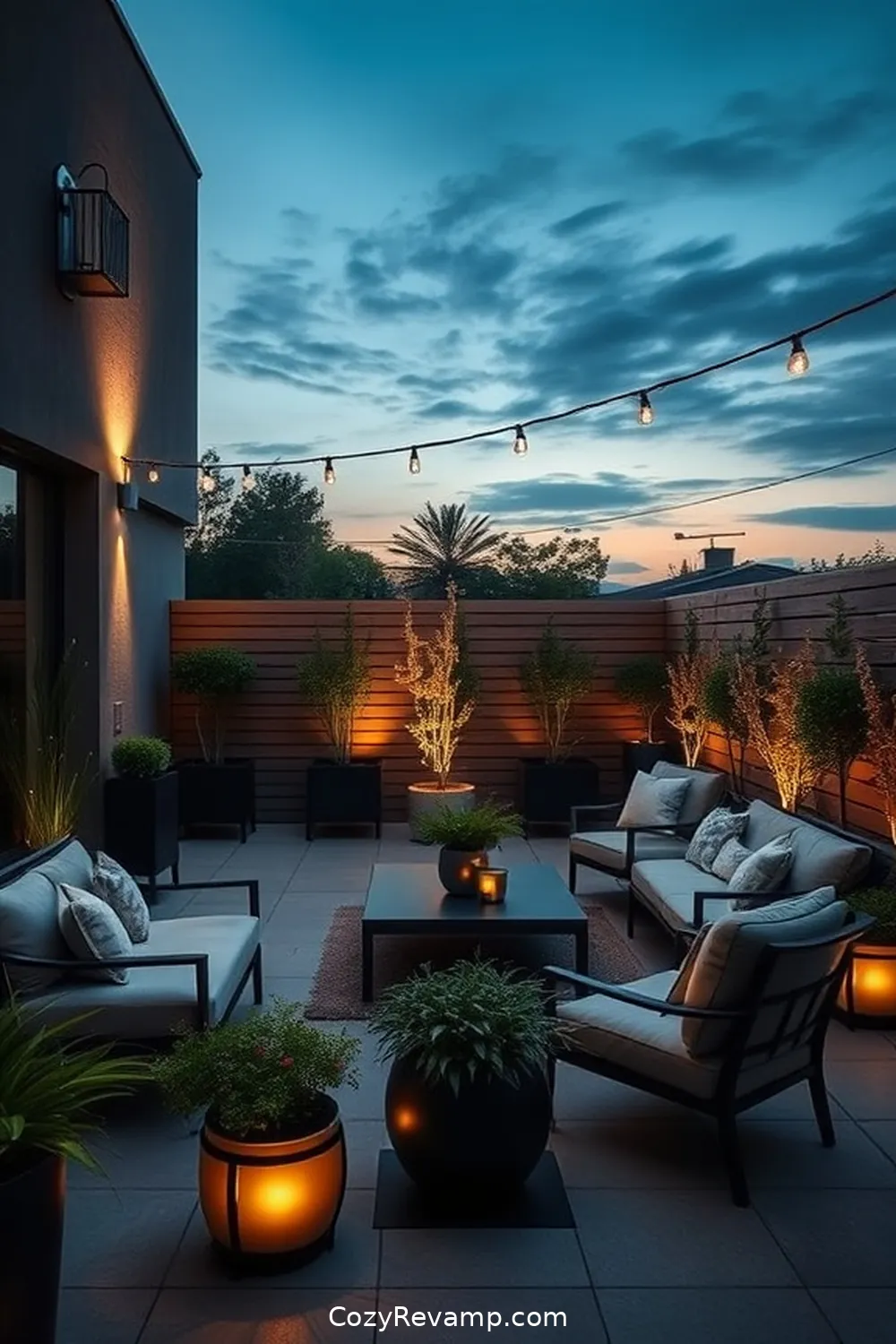 16 Essential Materials for a Minimalist Outdoor Patio With Solar-Powered Lights 3 Recycled Metal Accents for 16 Essential Materials for a Minimalist Outdoor Patio With Solar-Powered Lights