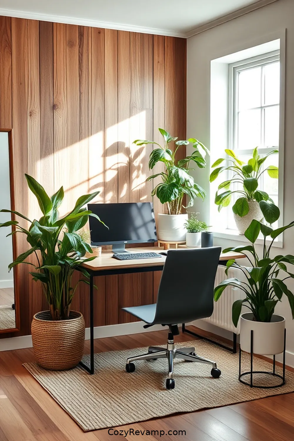 Add Greenery With Potted Plants for 16 Essential Tips for a Scandinavian Home Office Using Reclaimed Materials