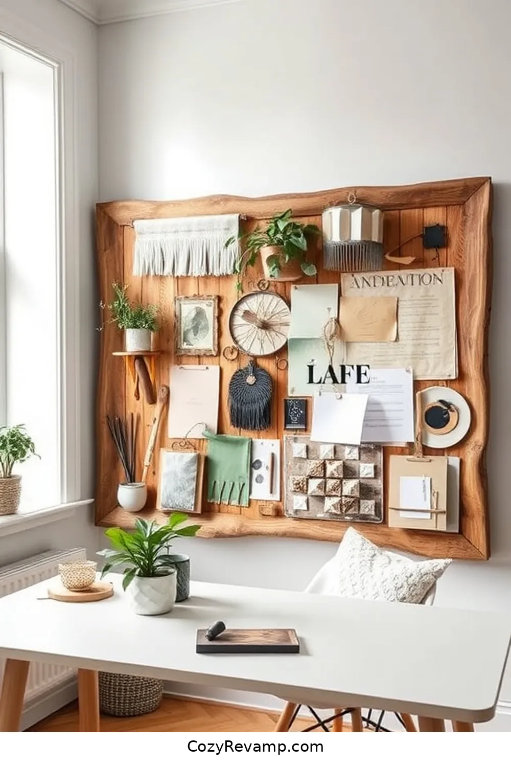 Create a Vision Board With Reclaimed Materials for 16 Essential Tips for a Scandinavian Home Office Using Reclaimed Materials