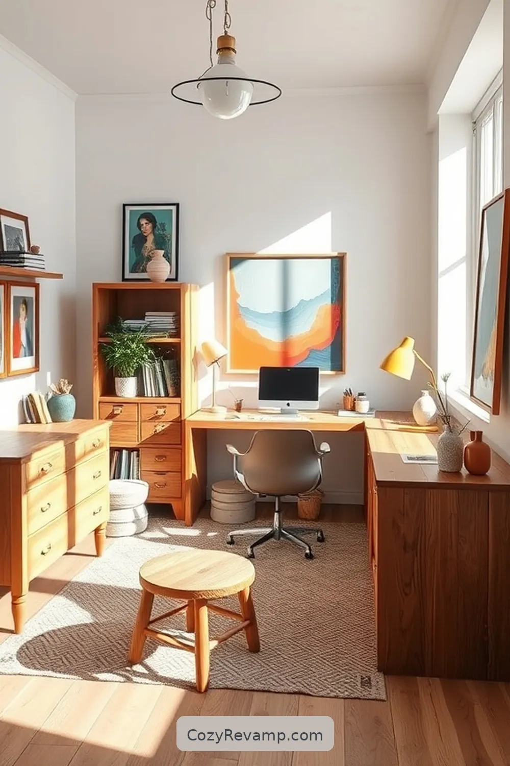 Personalize With Art and Accessories for 16 Essential Tips for a Scandinavian Home Office Using Reclaimed Materials