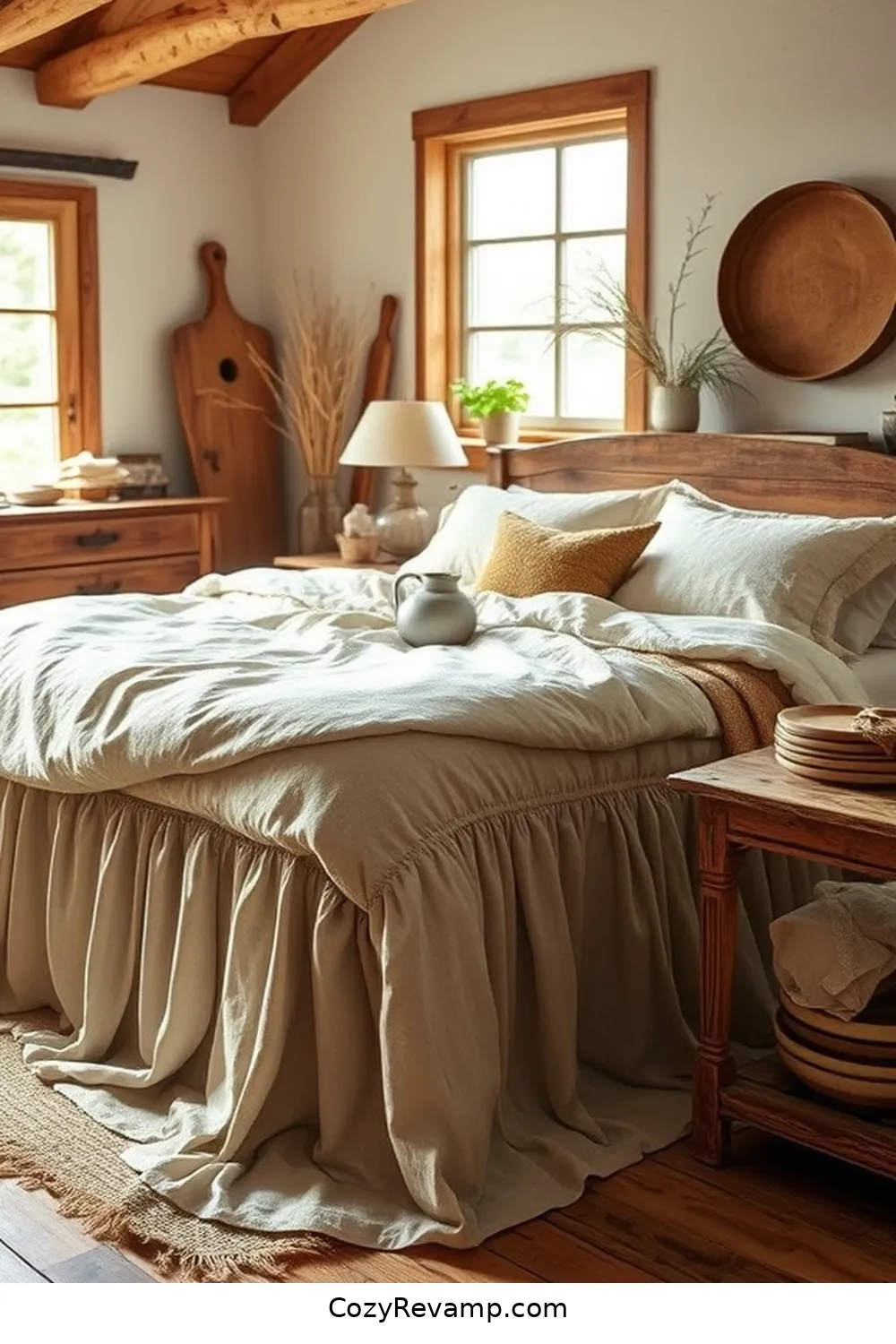 Organic Cotton Bed Skirt for 16 Essentials for a Rustic Bedroom With Organic Cotton Material