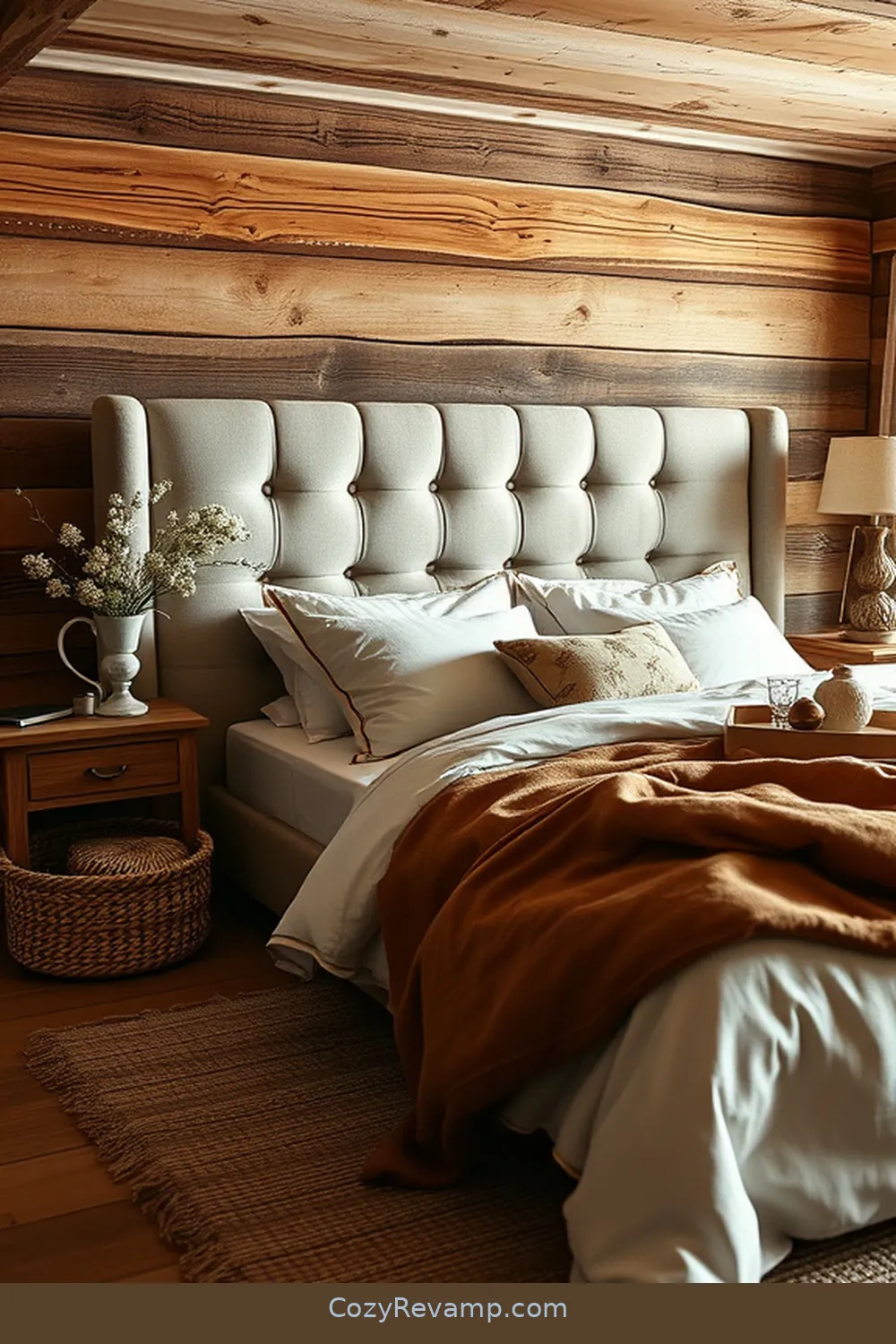 Organic Cotton Upholstered Headboard for 16 Essentials for a Rustic Bedroom With Organic Cotton Material