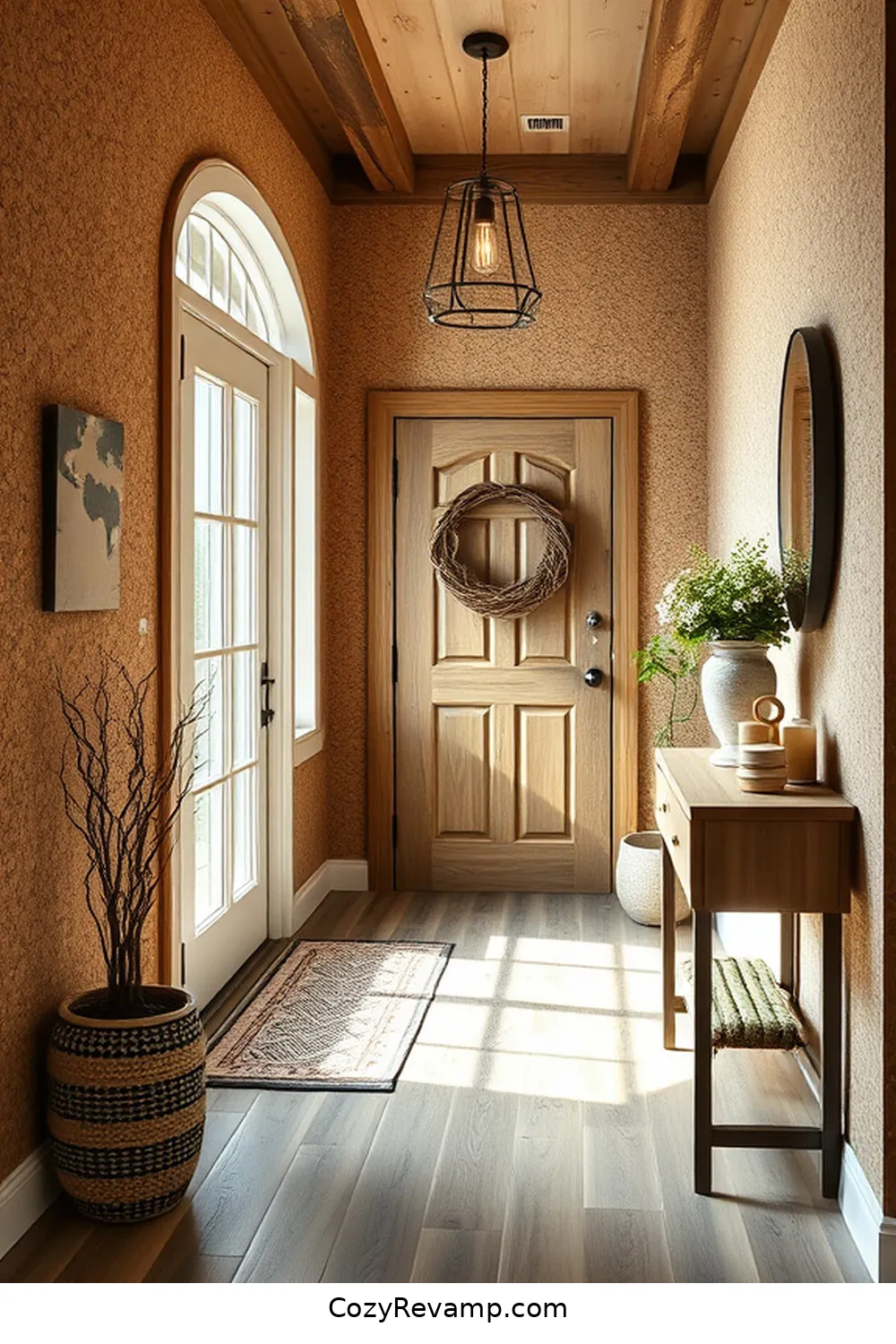 16 Inspiring Ideas for a Modern Farmhouse Entryway Featuring Cork Material 10 Combine Cork With Wood for a Rustic Appeal for 16 Inspiring Ideas for a Modern Farmhouse Entryway Featuring Cork Material