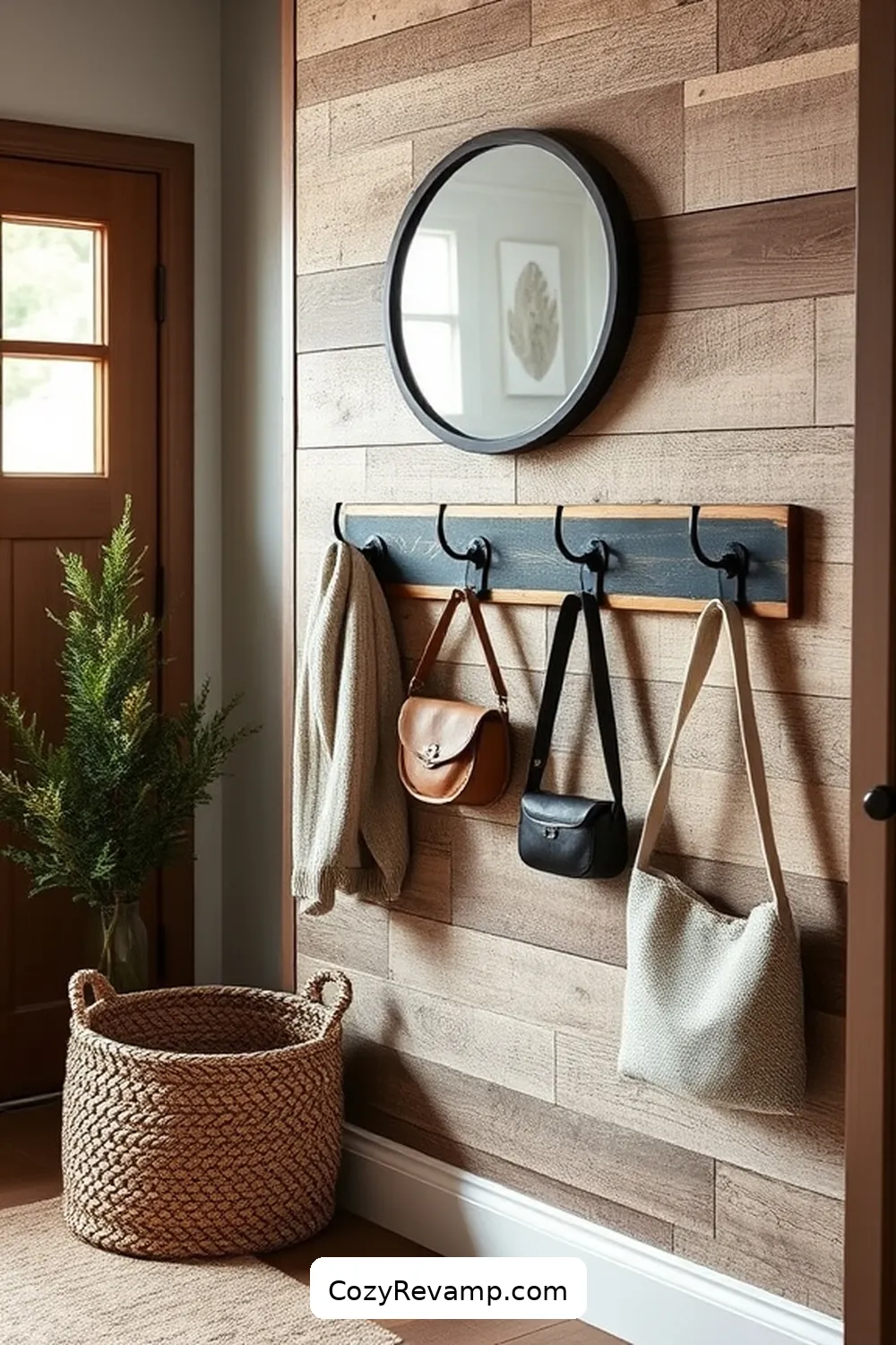 16 Inspiring Ideas for a Modern Farmhouse Entryway Featuring Cork Material 8 Install Cork Hooks for Practical Organization for 16 Inspiring Ideas for a Modern Farmhouse Entryway Featuring Cork Material