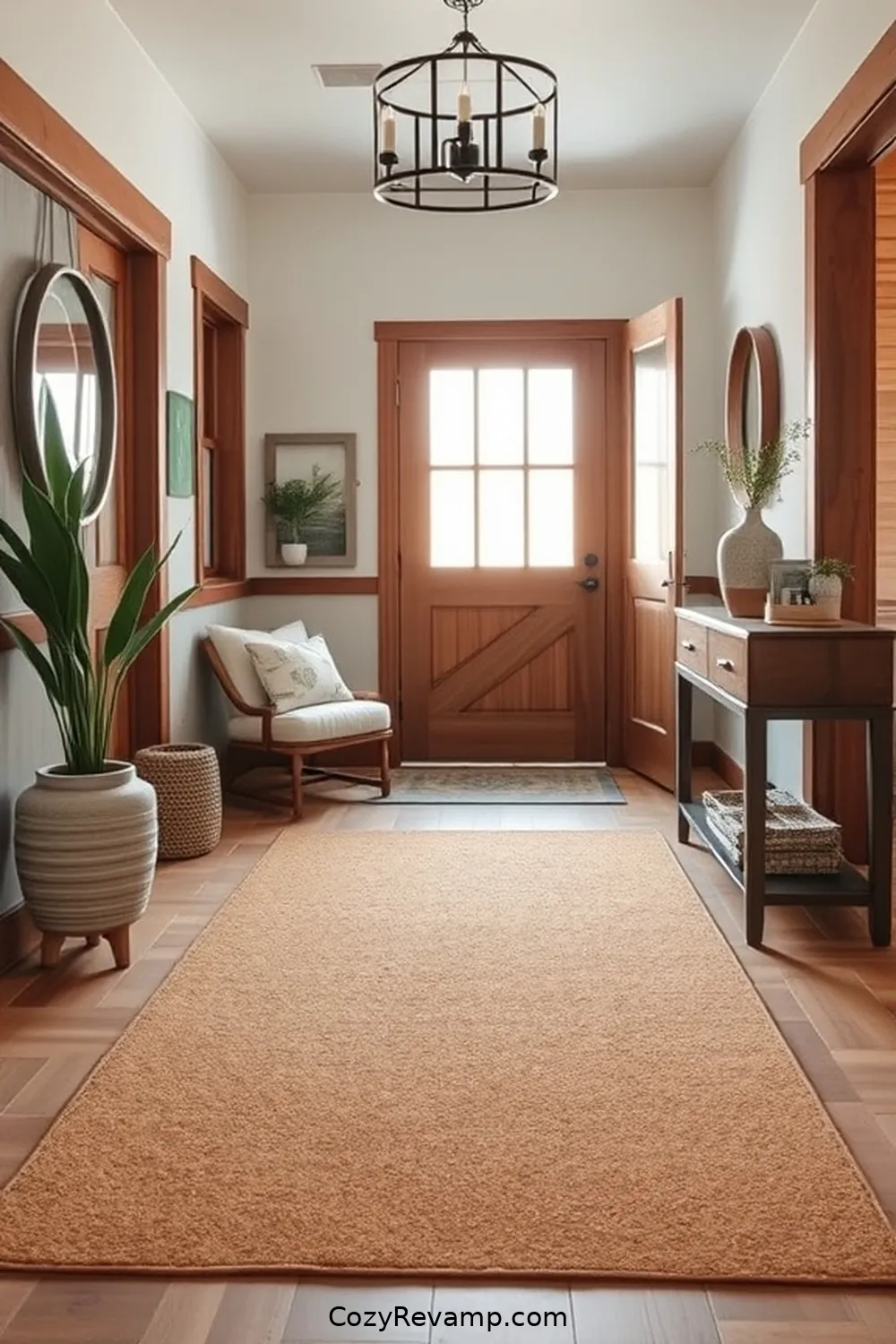 16 Inspiring Ideas for a Modern Farmhouse Entryway Featuring Cork Material 9 Utilize Cork Rugs for Comfort and Style for 16 Inspiring Ideas for a Modern Farmhouse Entryway Featuring Cork Material