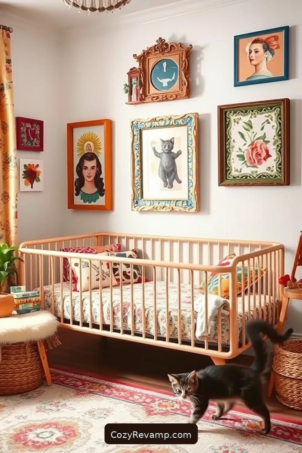 DIY Fabric Art Frames for 16 Inspiring Ideas for a Modern Farmhouse Nursery Using Upcycled Fabric