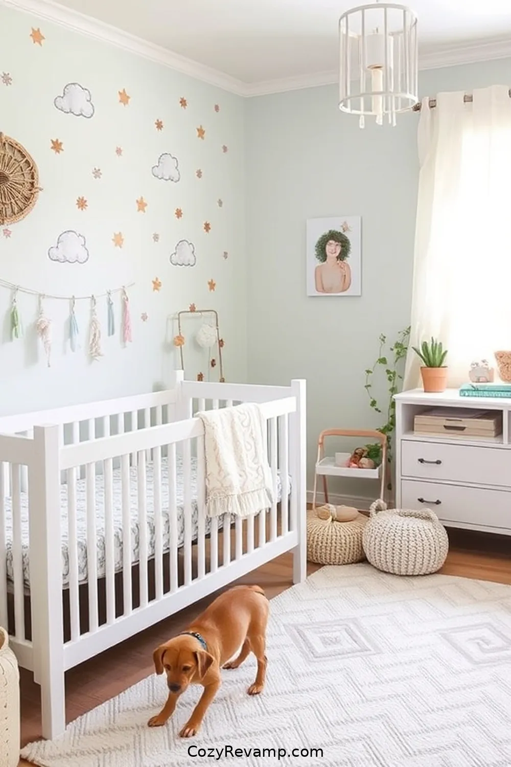 DIY Fabric Wall Decals for 16 Inspiring Ideas for a Modern Farmhouse Nursery Using Upcycled Fabric