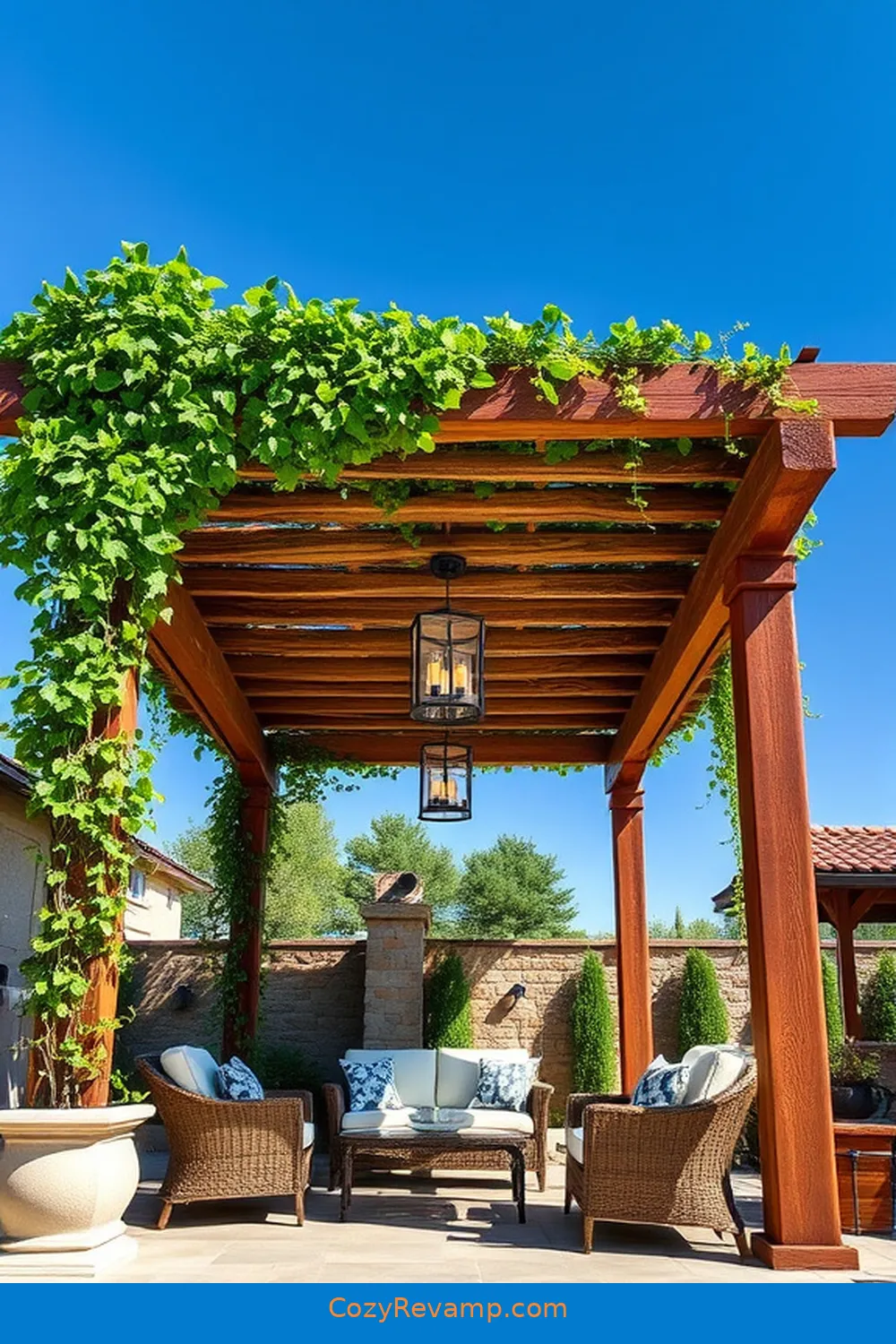 16 Inspiring Ideas for a Modern Farmhouse Outdoor Patio Using Reclaimed Materials 15 Reclaimed Timber Pergola for 16 Inspiring Ideas for a Modern Farmhouse Outdoor Patio Using Reclaimed Materials
