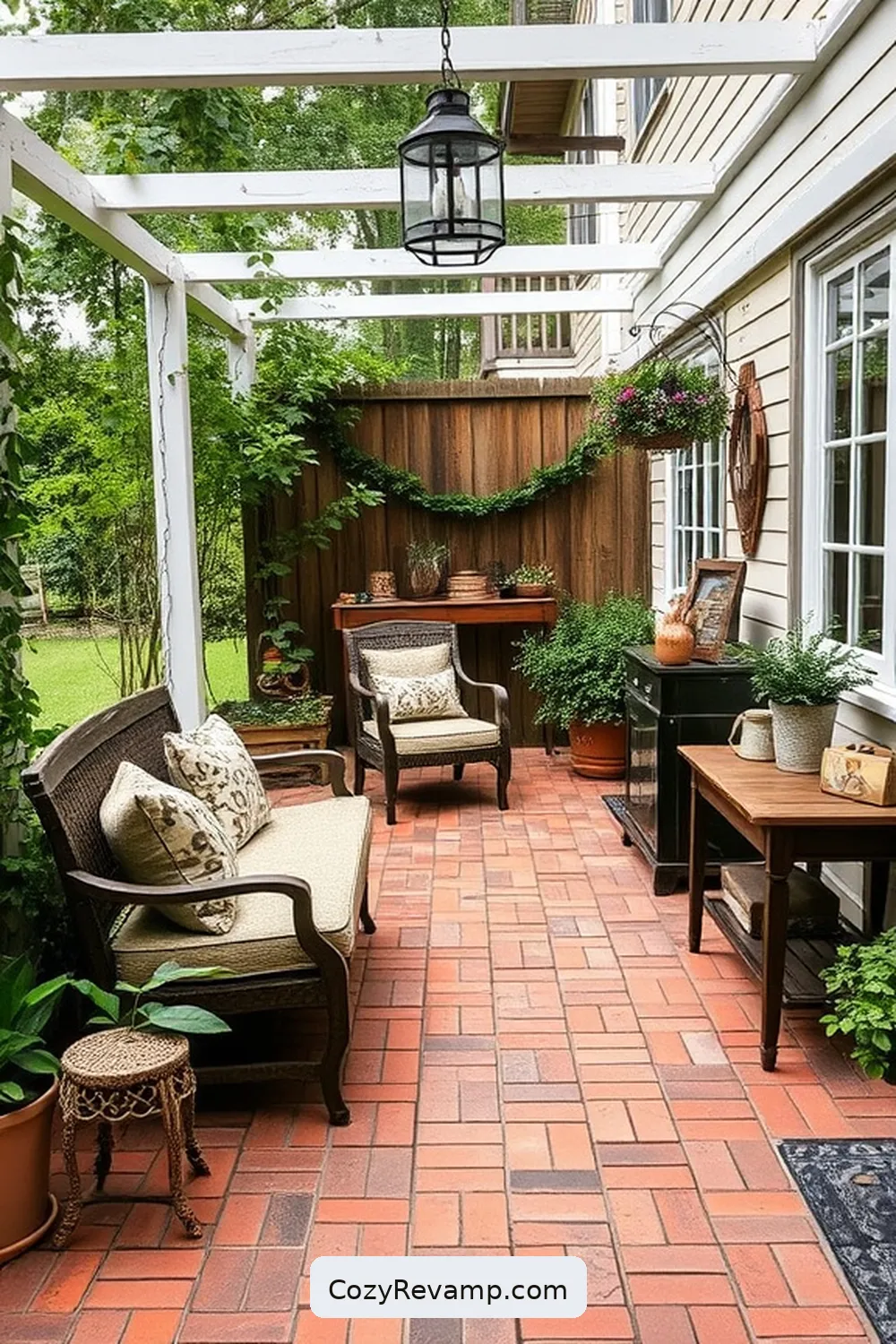 16 Inspiring Ideas for a Modern Farmhouse Outdoor Patio Using Reclaimed Materials 11 Salvaged Brick Pathway for 16 Inspiring Ideas for a Modern Farmhouse Outdoor Patio Using Reclaimed Materials