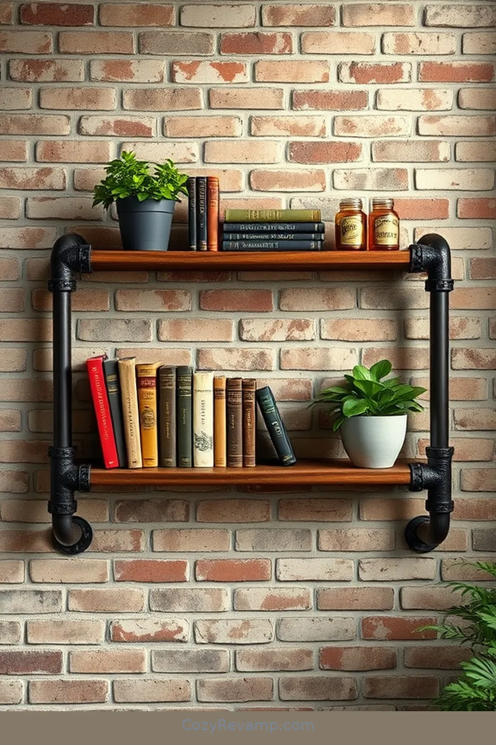 16 Inspiring Ideas for an Industrial Entryway With Reclaimed Materials 12 Industrial Pipe Shelf for Display for 16 Inspiring Ideas for an Industrial Entryway With Reclaimed Materials