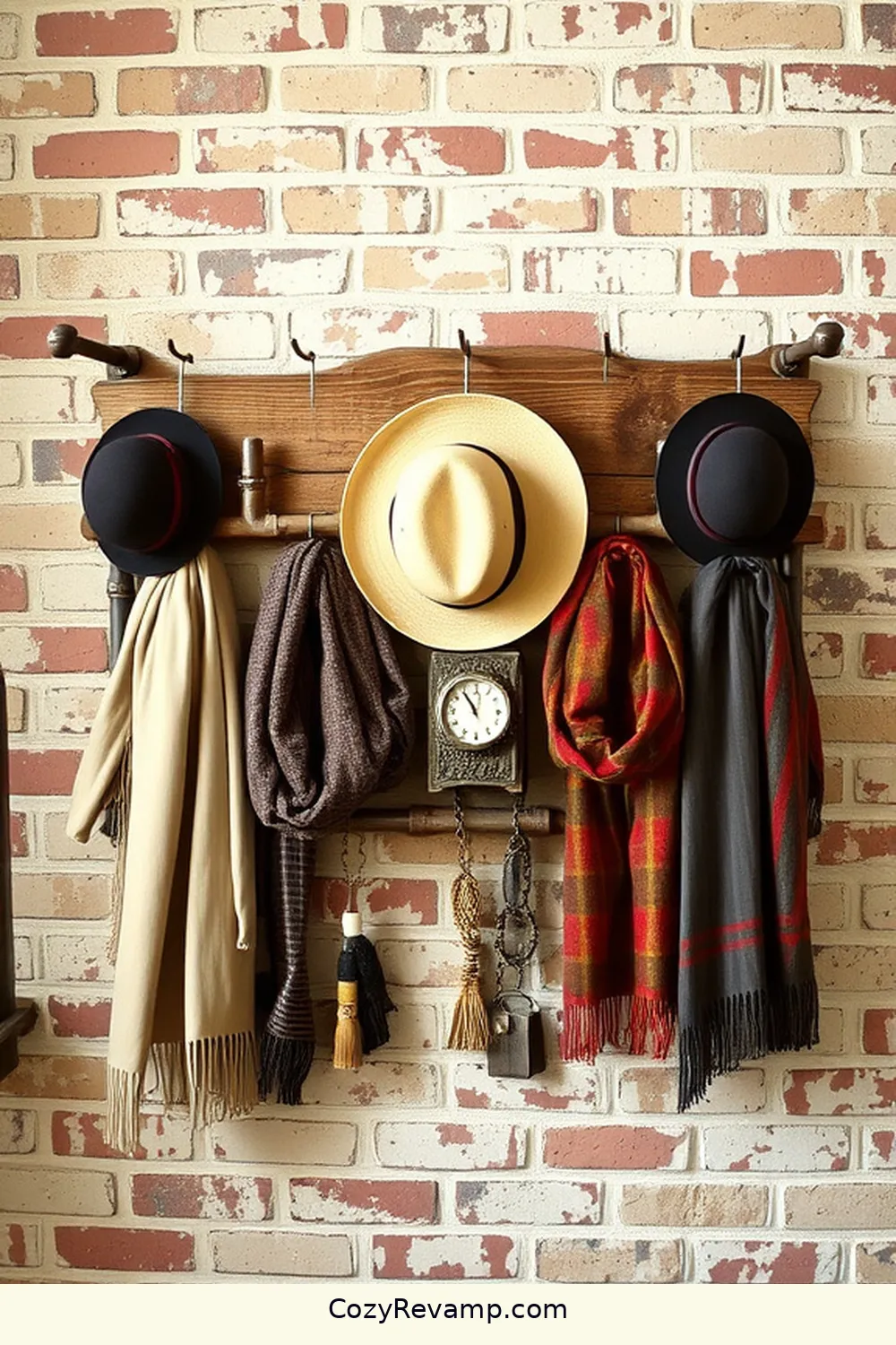16 Inspiring Ideas for an Industrial Entryway With Reclaimed Materials 5 Rustic Coat Rack From Salvaged Materials for 16 Inspiring Ideas for an Industrial Entryway With Reclaimed Materials