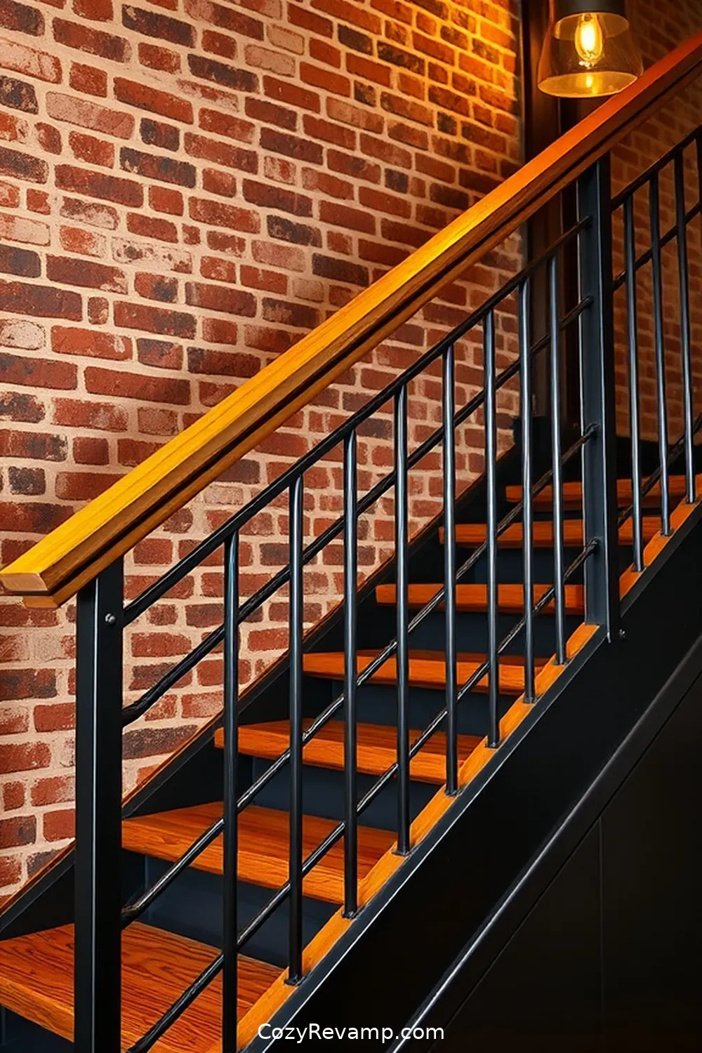 16 Inspiring Ideas for an Industrial Entryway With Reclaimed Materials 16 Steel and Wood Staircase Railings for 16 Inspiring Ideas for an Industrial Entryway With Reclaimed Materials