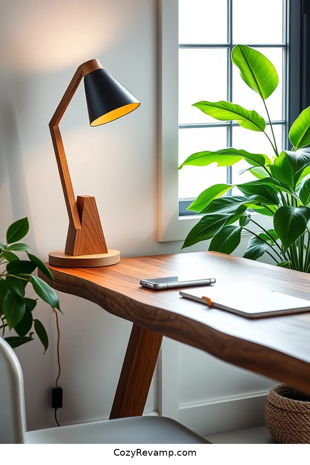 16 Inspiring Minimalist Home Office Ideas With Recycled Wood Material 10 Handcrafted Wooden Desk Lamp for 16 Inspiring Minimalist Home Office Ideas With Recycled Wood Material