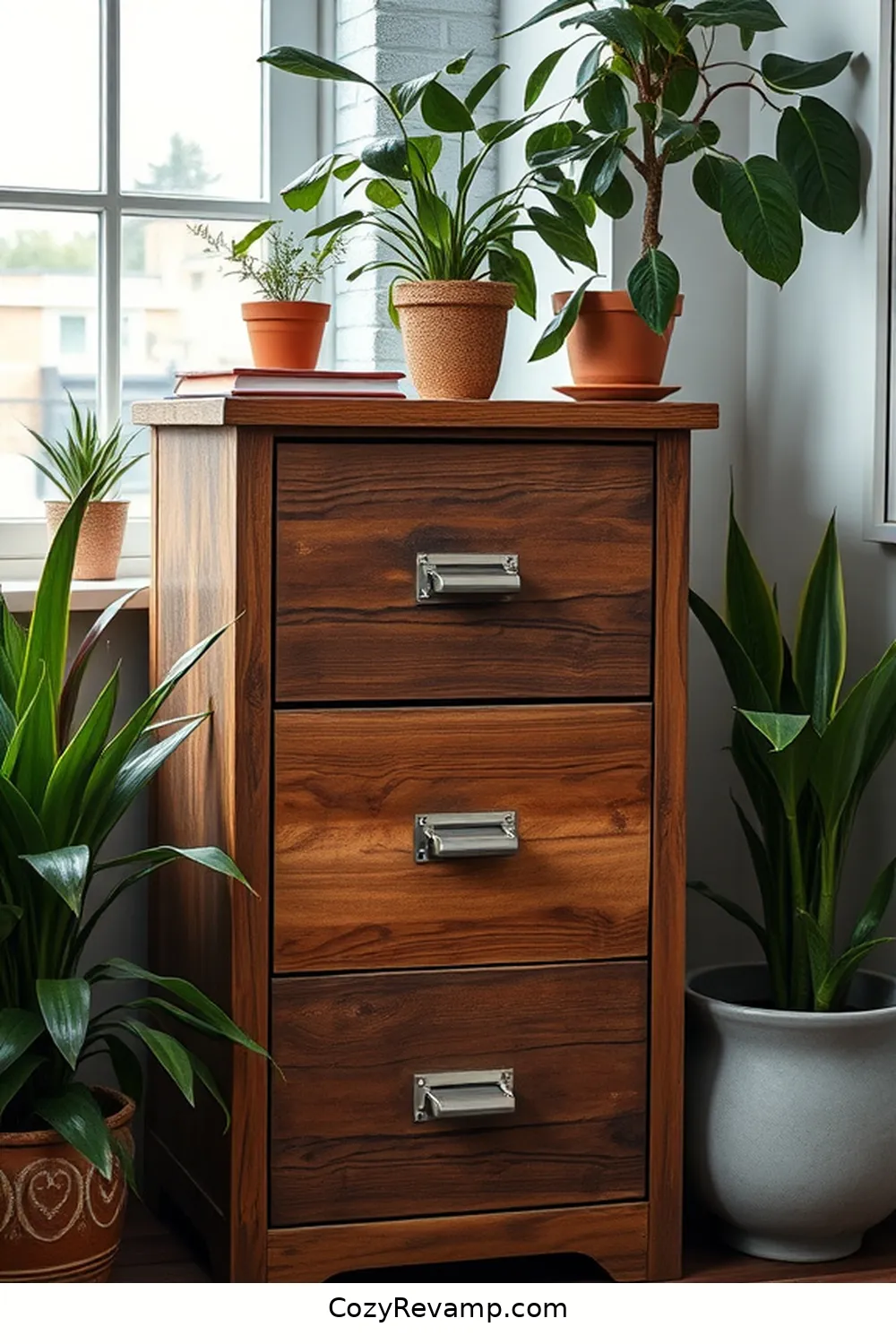 16 Inspiring Minimalist Home Office Ideas With Recycled Wood Material 4 Rustic Wooden File Cabinet for 16 Inspiring Minimalist Home Office Ideas With Recycled Wood Material