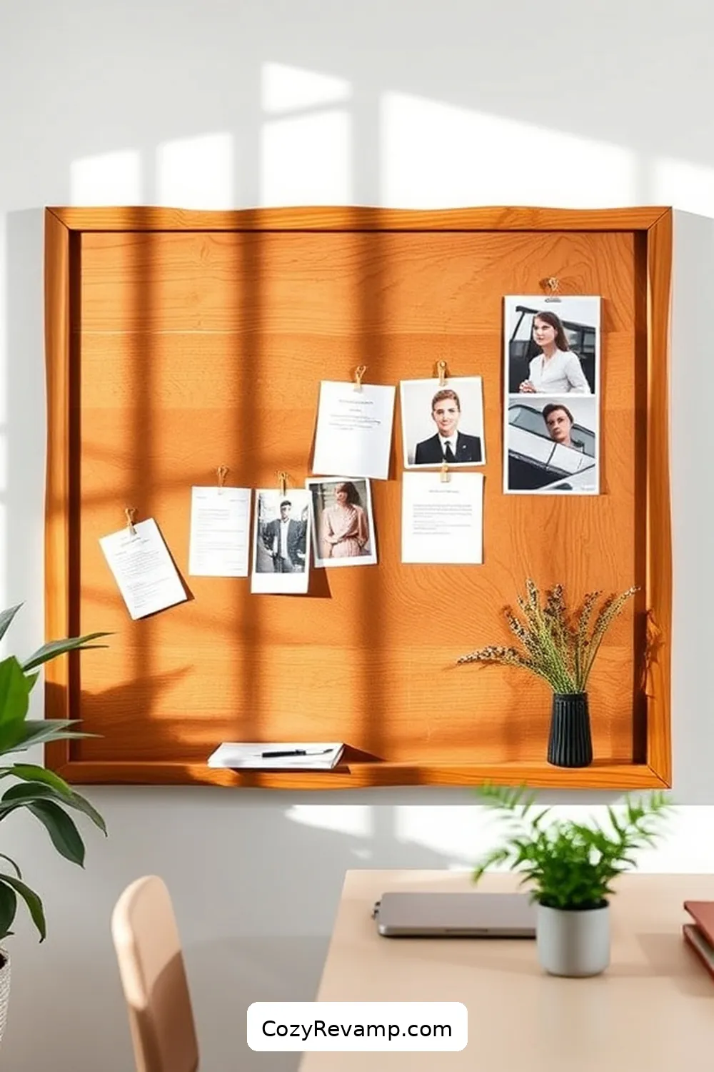 16 Inspiring Minimalist Home Office Ideas With Recycled Wood Material 12 Upcycled Wood Bulletin Board for 16 Inspiring Minimalist Home Office Ideas With Recycled Wood Material