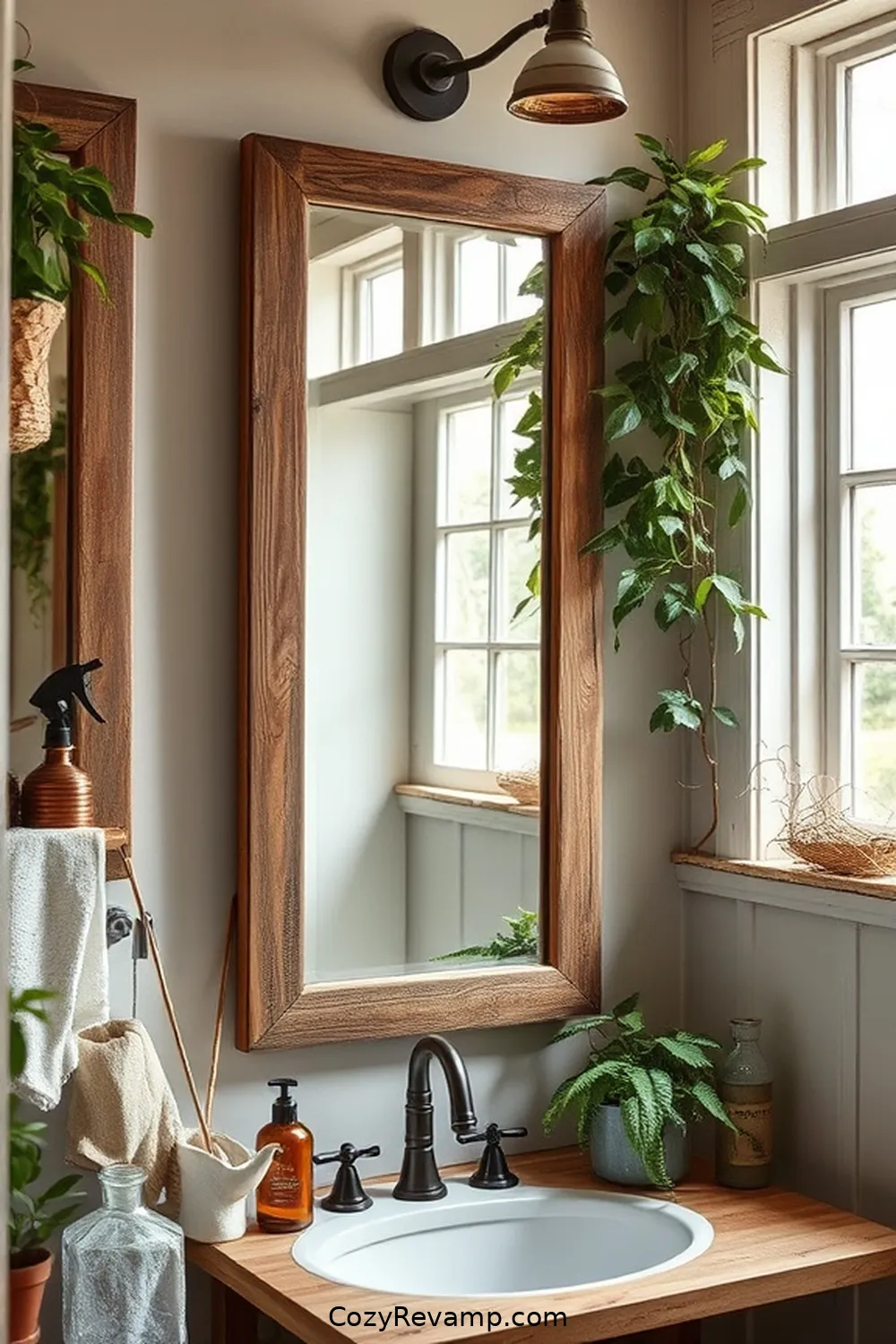 16 Key Elements for a Rustic Bathroom Using Reclaimed Materials 7 Repurposed Mirrors for 16 Key Elements for a Rustic Bathroom Using Reclaimed Materials