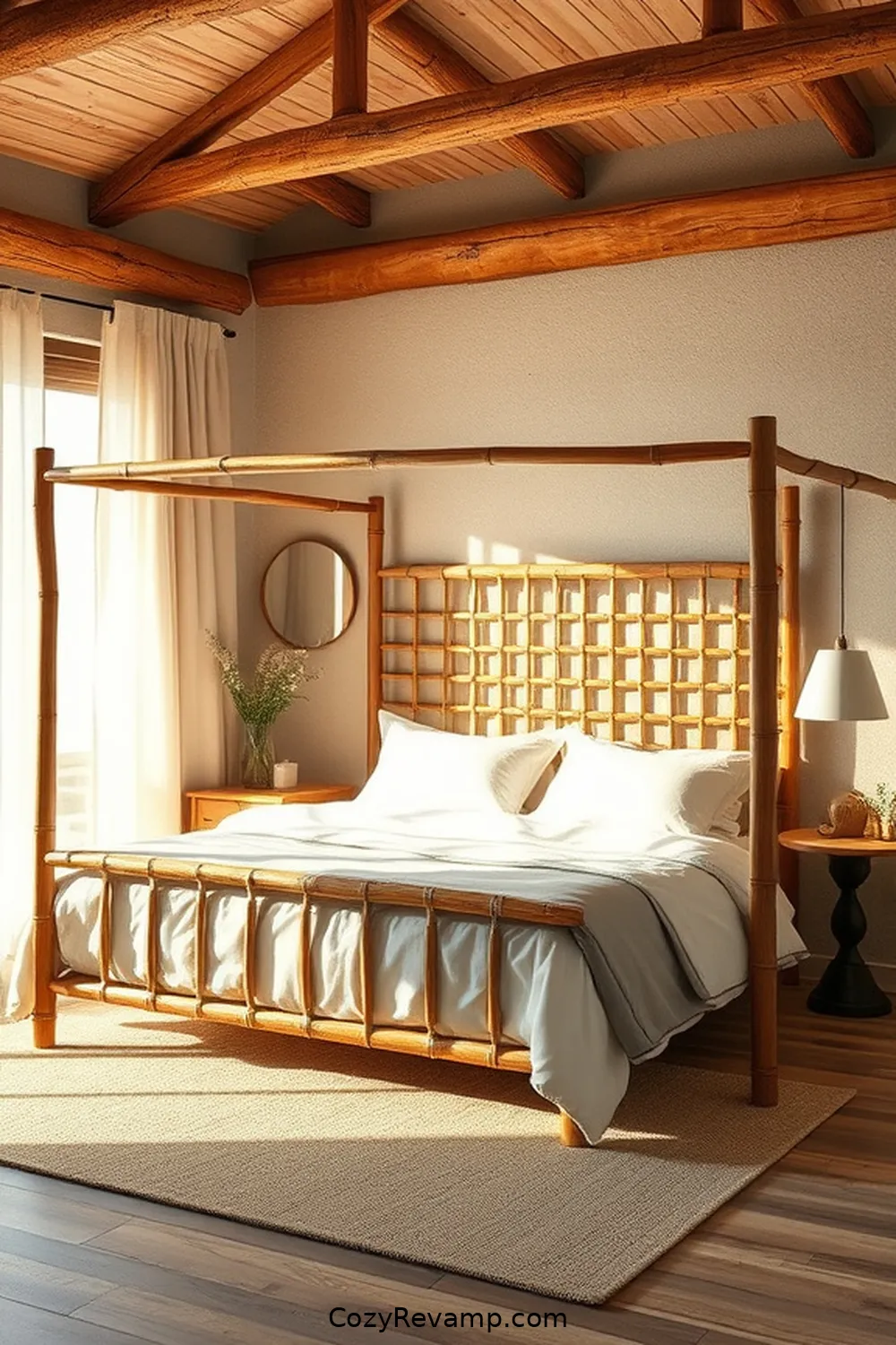 16 Key Elements for a Rustic Bedroom Using Bamboo Material 2 Bamboo Bed Frames for 16 Key Elements for a Rustic Bedroom Using Bamboo Material