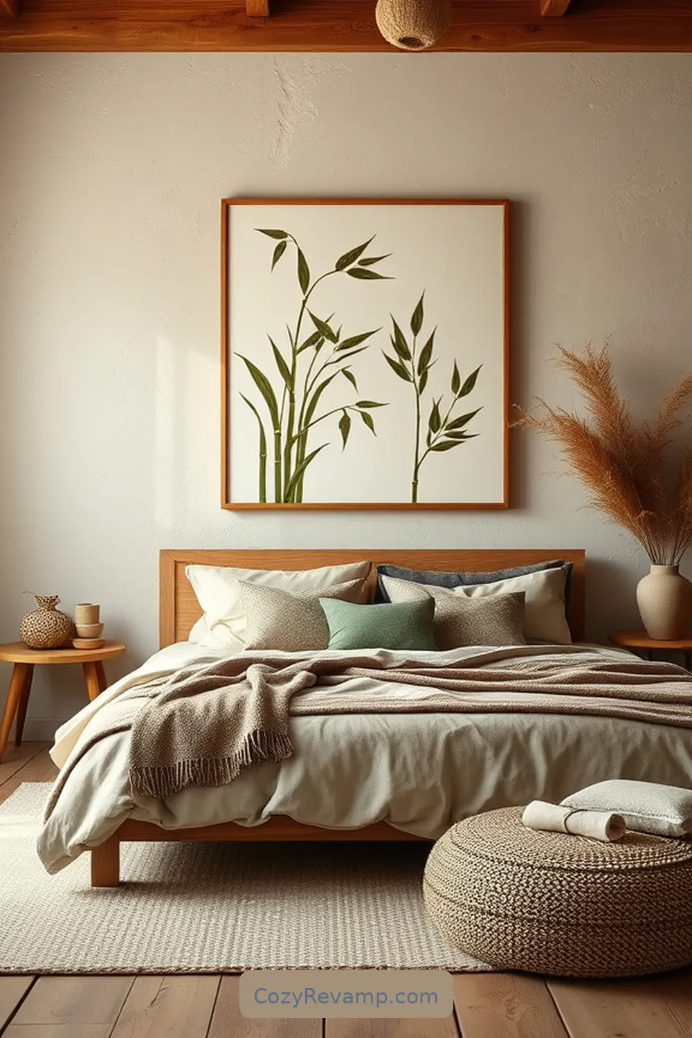 16 Key Elements for a Rustic Bedroom Using Bamboo Material 13 Bamboo Wall Art for 16 Key Elements for a Rustic Bedroom Using Bamboo Material
