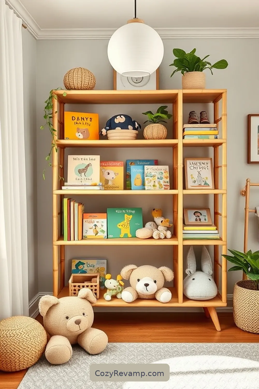 Bamboo Bookshelf for 16 Must-Have Bamboo Materials for a Mid-Century Modern Nursery