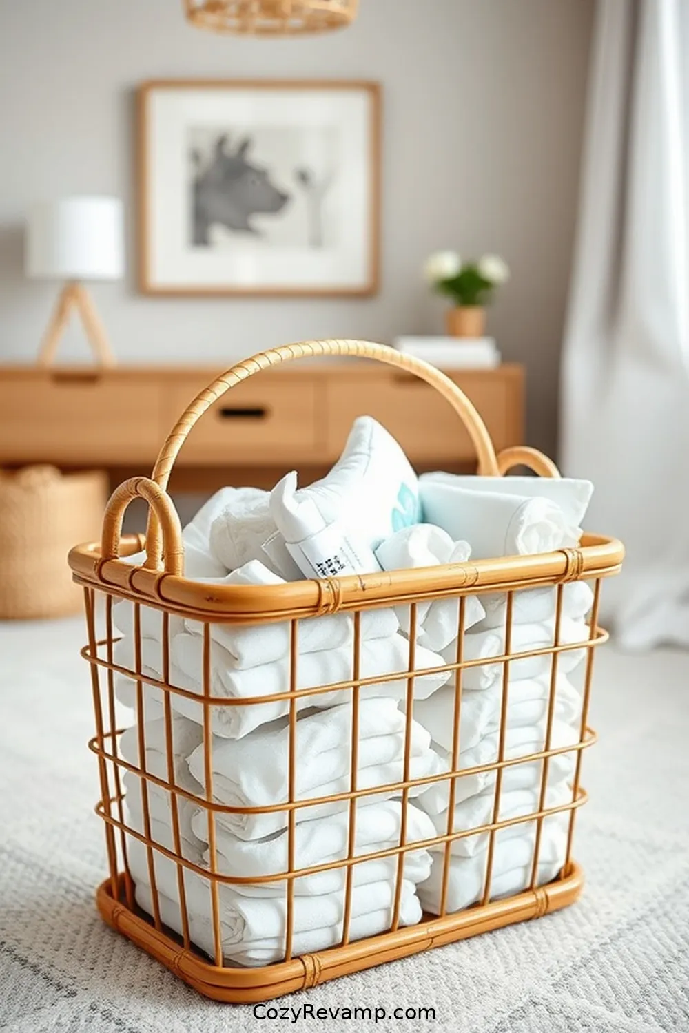 Bamboo Diaper Caddy for 16 Must-Have Bamboo Materials for a Mid-Century Modern Nursery