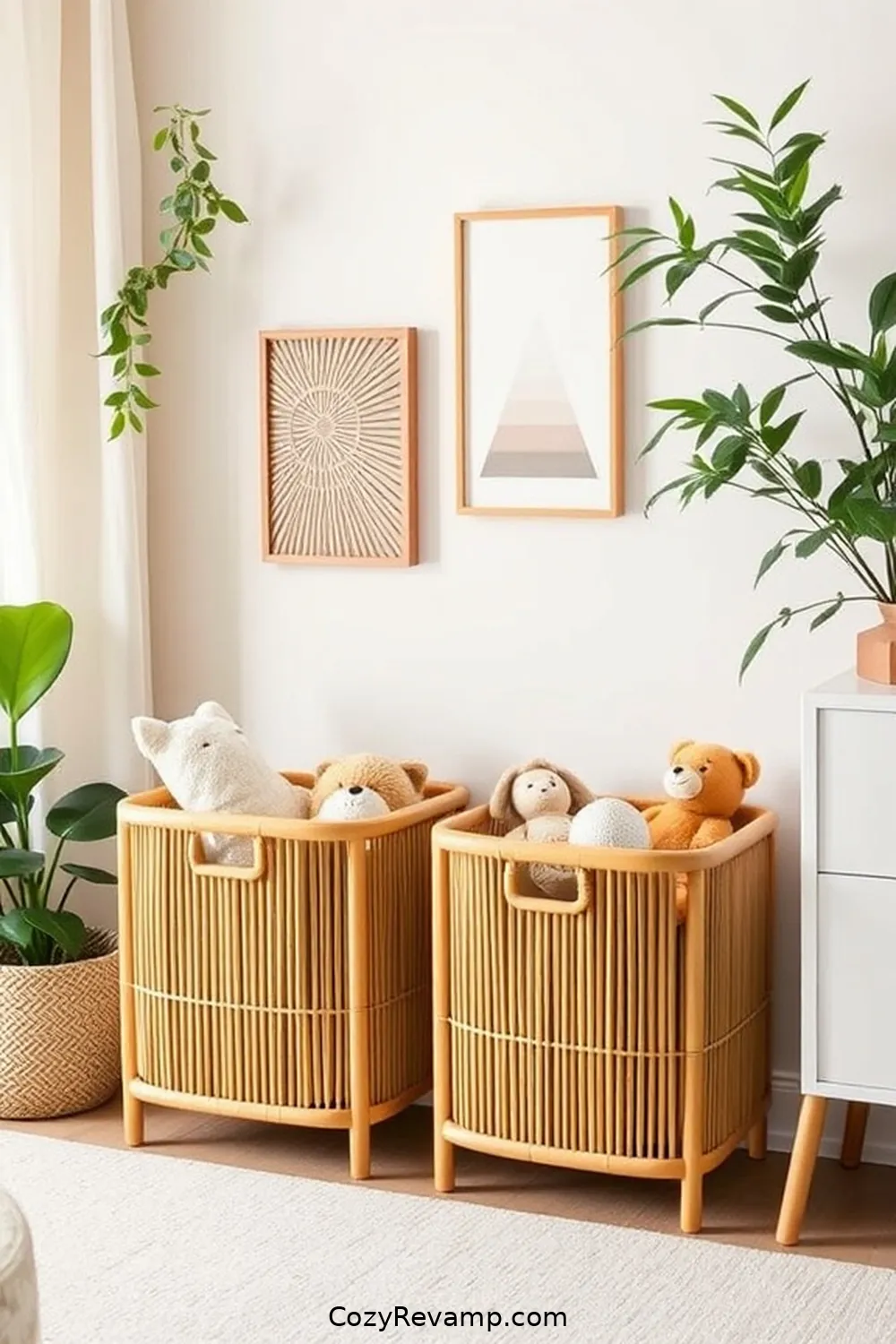 Bamboo Toy Storage for 16 Must-Have Bamboo Materials for a Mid-Century Modern Nursery