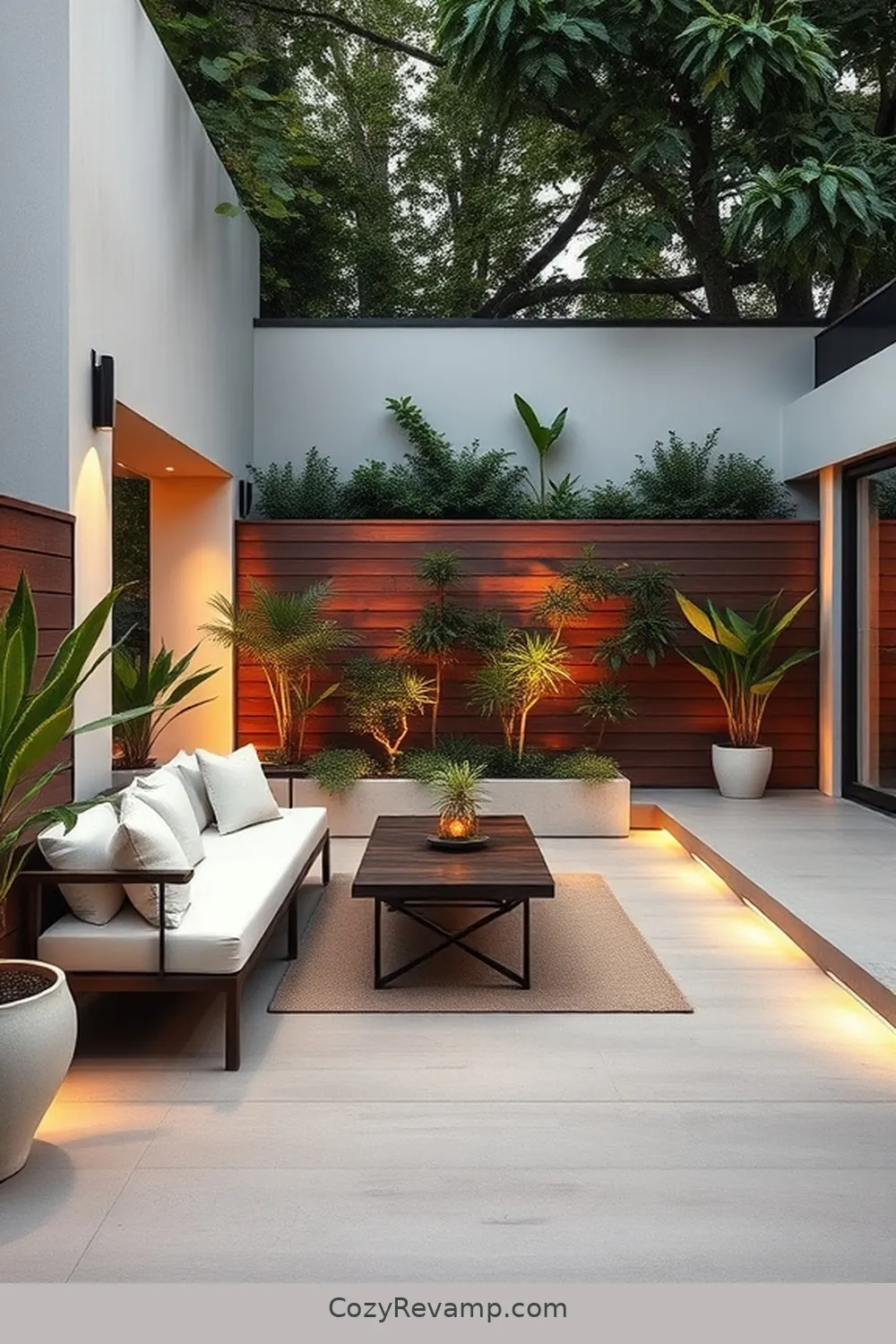 16 Stunning Industrial Outdoor Patios With Recycled Wood Material 4 Minimalist Marvel: Sleek Lines and Sustainable Materials for 16 Stunning Industrial Outdoor Patios With Recycled Wood Material
