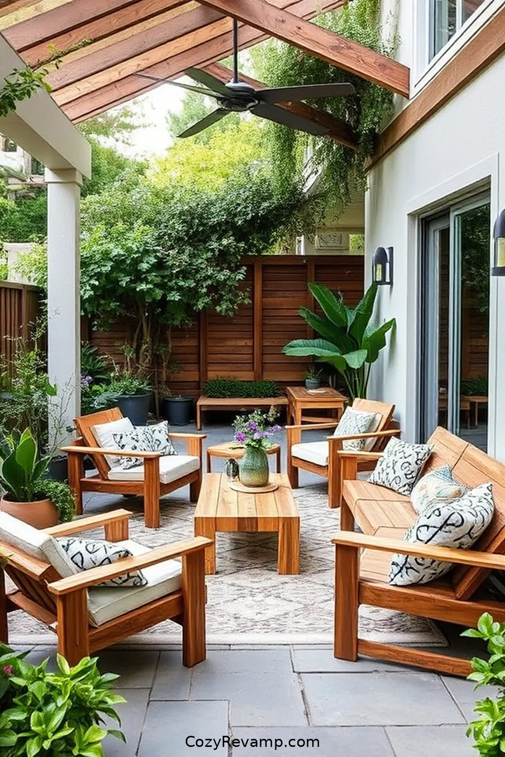 16 Stunning Industrial Outdoor Patios With Recycled Wood Material 16 Transitional Style: Merging Indoor and Outdoor Aesthetics for 16 Stunning Industrial Outdoor Patios With Recycled Wood Material
