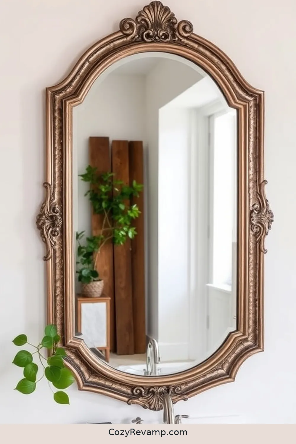 16 Stunning Mid-Century Modern Bathroom Ideas With Reclaimed Materials 5 Antique Mirror With a Modern Twist for 16 Stunning Mid-Century Modern Bathroom Ideas With Reclaimed Materials