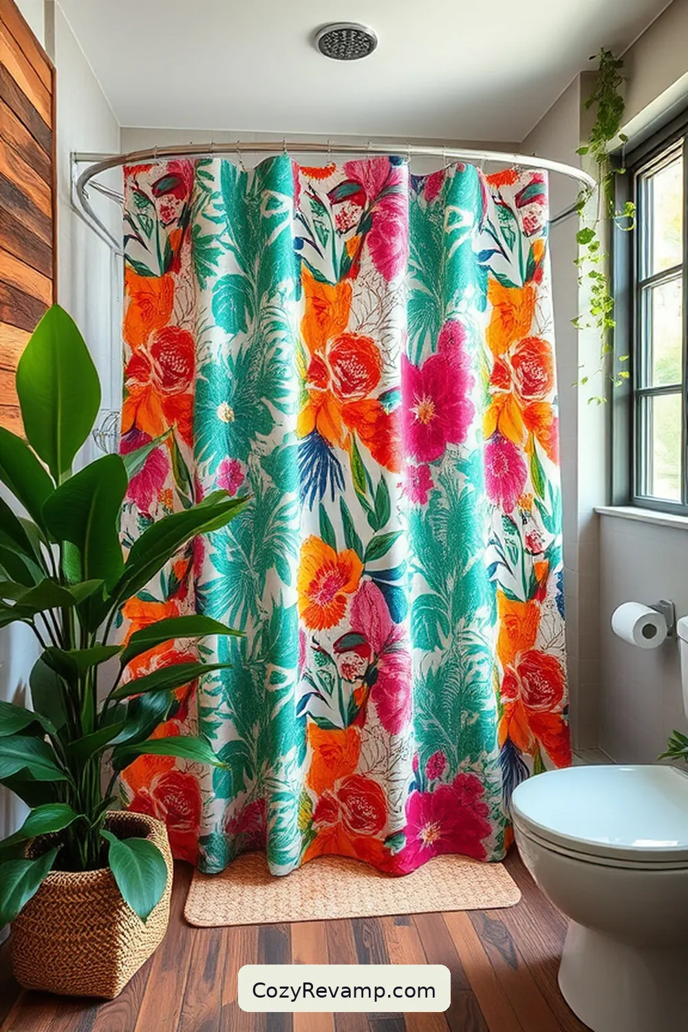 16 Stunning Mid-Century Modern Bathroom Ideas With Reclaimed Materials 16 Eco-Friendly Shower Curtains From Upcycled Fabrics for 16 Stunning Mid-Century Modern Bathroom Ideas With Reclaimed Materials