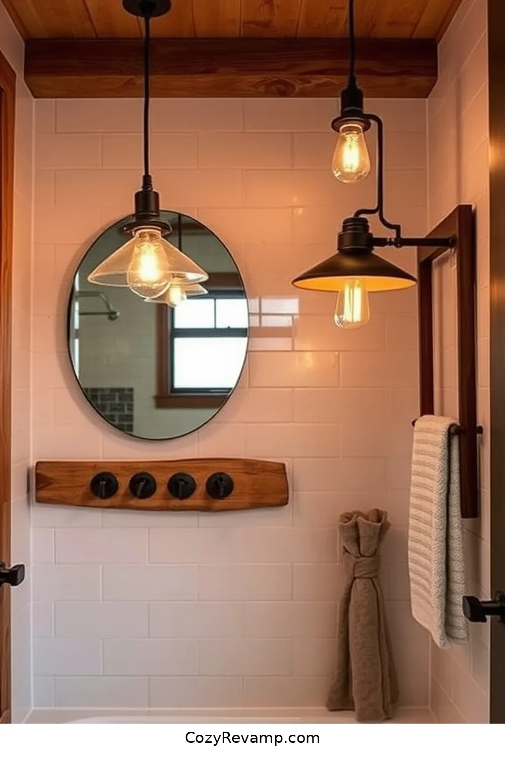 16 Stunning Mid-Century Modern Bathroom Ideas With Reclaimed Materials 7 Retro Light Fixtures With Reclaimed Elements for 16 Stunning Mid-Century Modern Bathroom Ideas With Reclaimed Materials