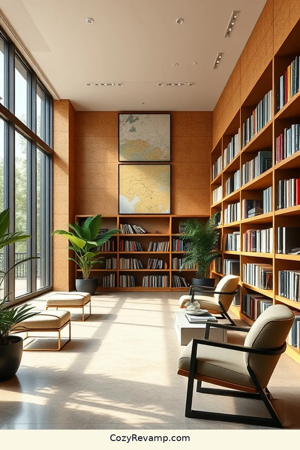 The Kramer’s Library, Netherlands for 16 Stunning Minimalist Libraries With Cork Material