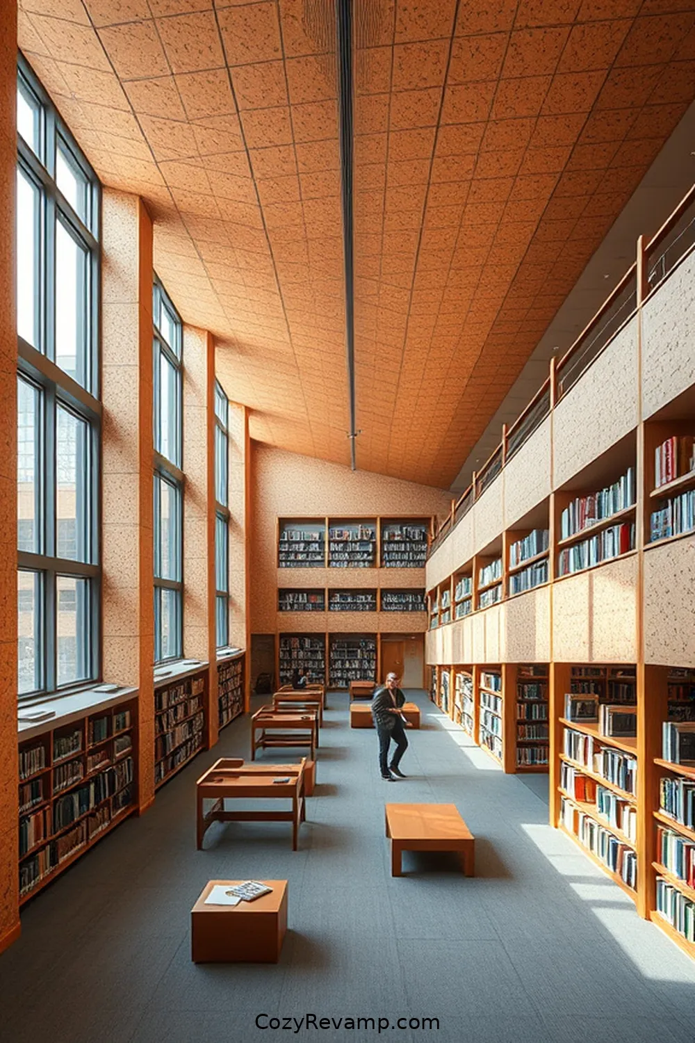 The University of Toronto’s John P. Robarts Library, Canada for 16 Stunning Minimalist Libraries With Cork Material