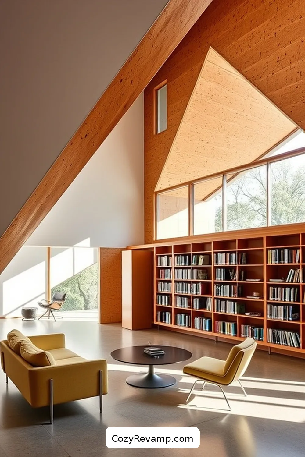 The Vitra Fire Station Library, Germany for 16 Stunning Minimalist Libraries With Cork Material