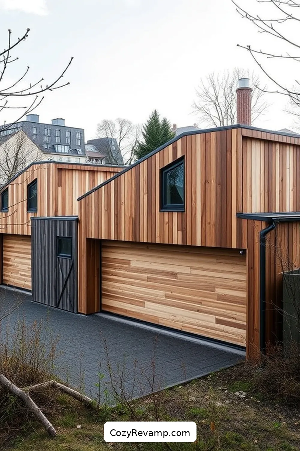 16 Stunning Scandinavian Garages Built With Recycled Wood Material 7 Contemporary Aesthetics in Gothenburg for 16 Stunning Scandinavian Garages Built With Recycled Wood Material